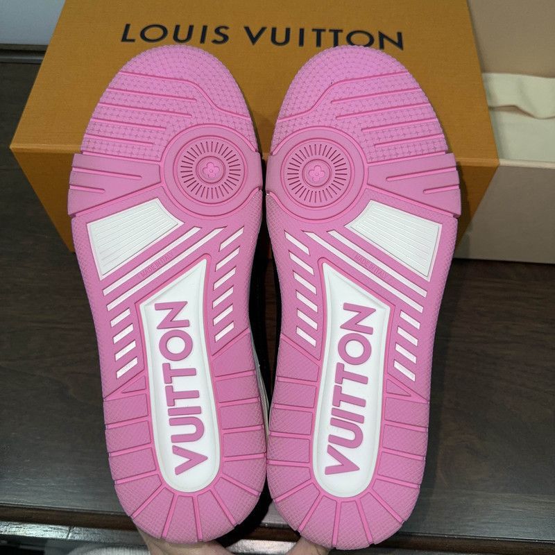 Louis Vuitton Louis Vuitton Pink Low-Top Trainer Sneakers -2505 Size US 7 / IT 37 - 4 Thumbnail
