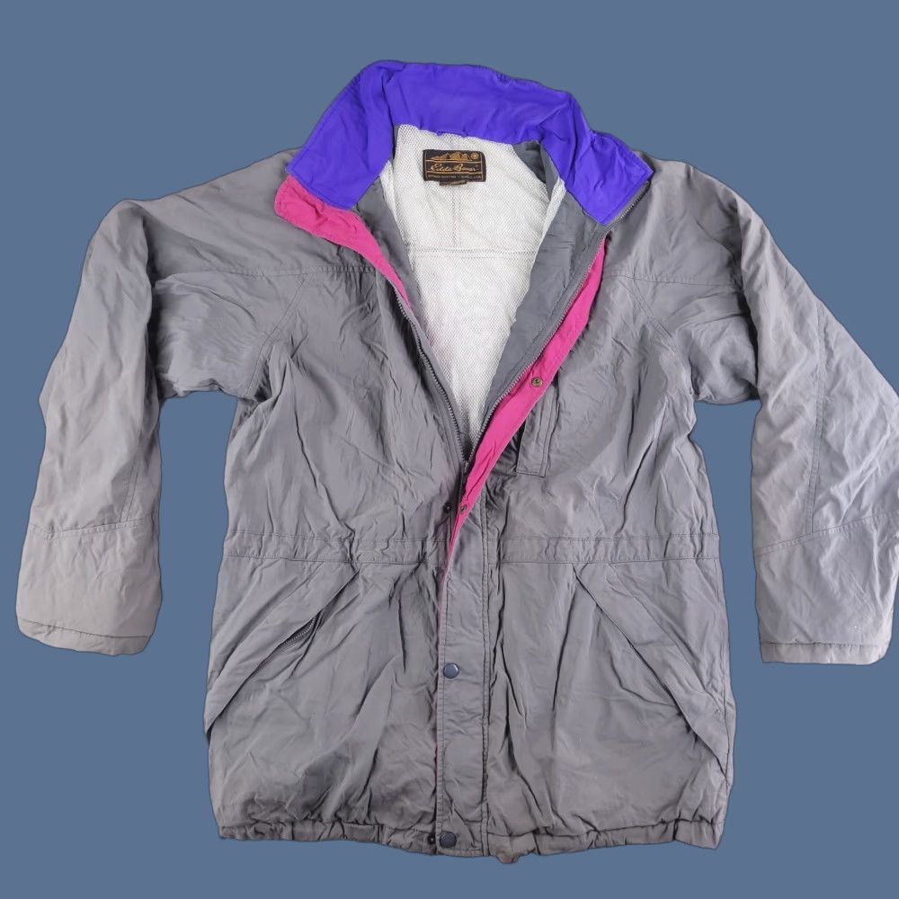 Eddie Bauer VINTAGE Eddie Bauer Jacket Mens L Gray Retro Gore Nylon Overcoat 90s Mens Size US L / EU 52-54 / 3 - 1 Thumbnail