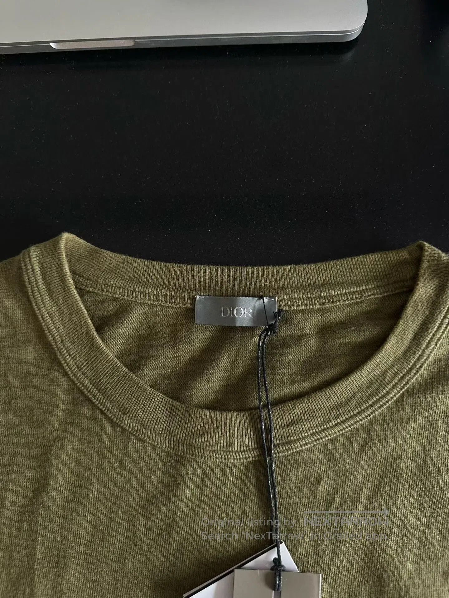 Dior Dior Dark Green Tears Embroidered Short Sleeve T-Shirt| Size US XL / EU 56 / 4 - 3 Thumbnail