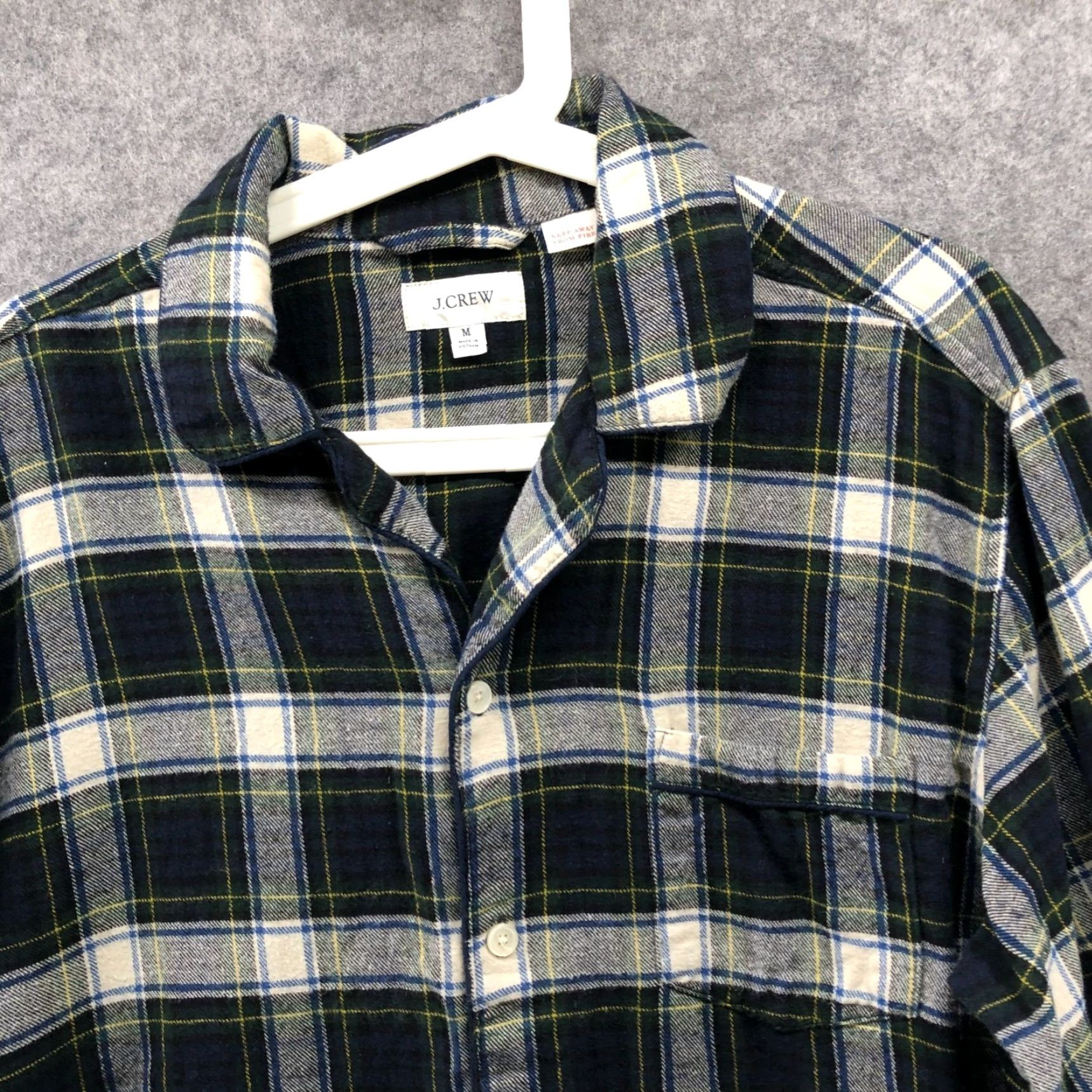 J.Crew J. Crew Flannel Pajama Shirt Mens M Green Scotch Tartan Plaid Cotton Button-Up Size US M / EU 48-50 / 2 - 5 Thumbnail