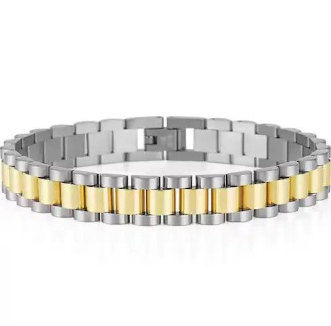 Other Two-Tone Colour Plated Stainless Steel Bracelet Size ONE SIZE - 2 Thumbnail