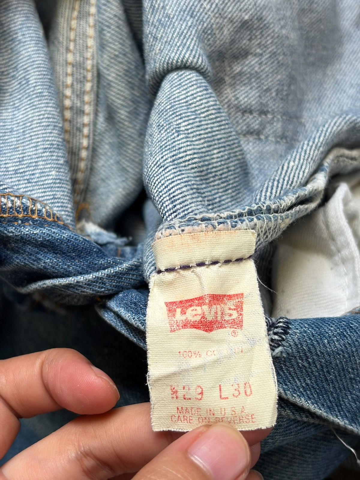 Levi's Vintage 90s Levis 501 Mud Wash Distressed Jeans Size US 29 - 5 Thumbnail