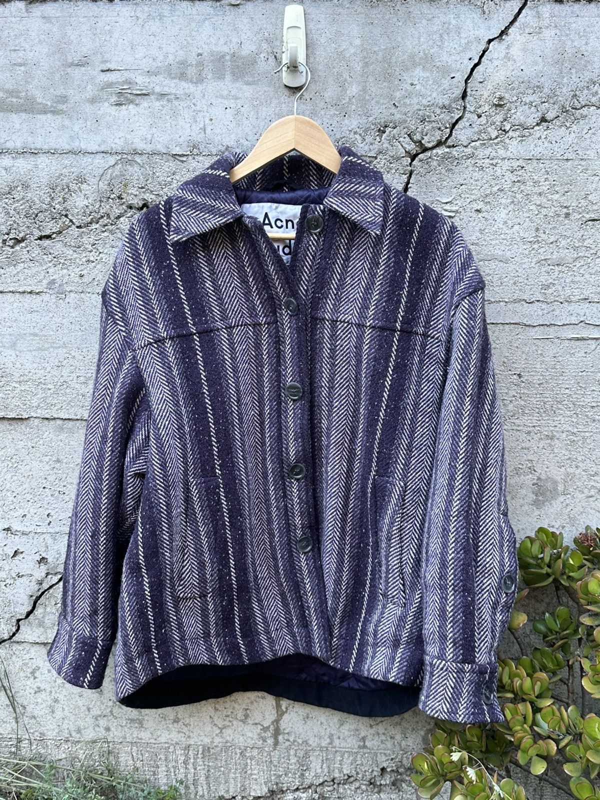 Acne Studios RARE GRAIL Acne Studios tweed blend button jacket Size US L / EU 52-54 / 3 - 2 Thumbnail