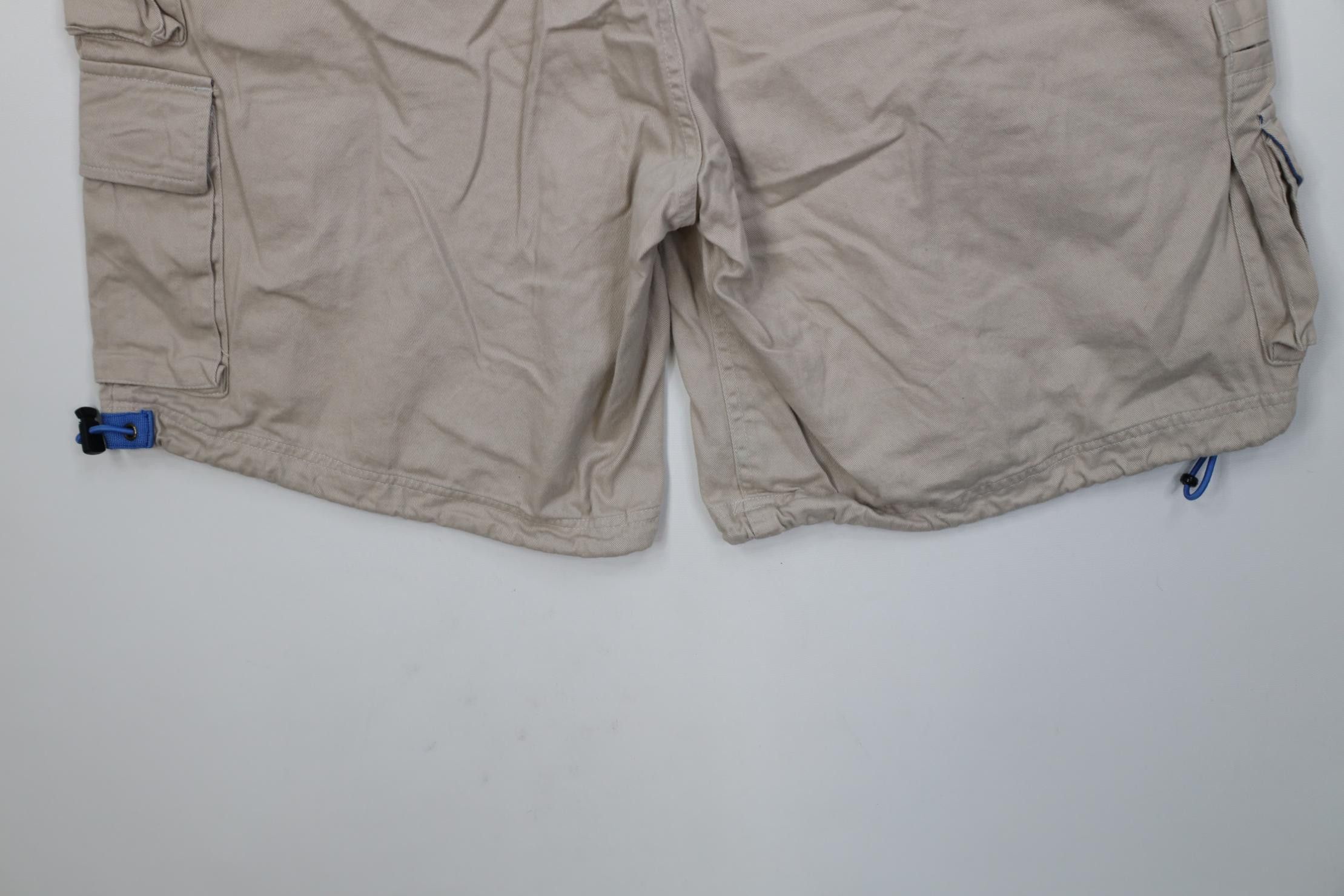 Vintage Vintage 90s Y2K Streetwear Belted Cargo Shorts Beige Cotton Size US 34 / EU 50 - 10 Thumbnail