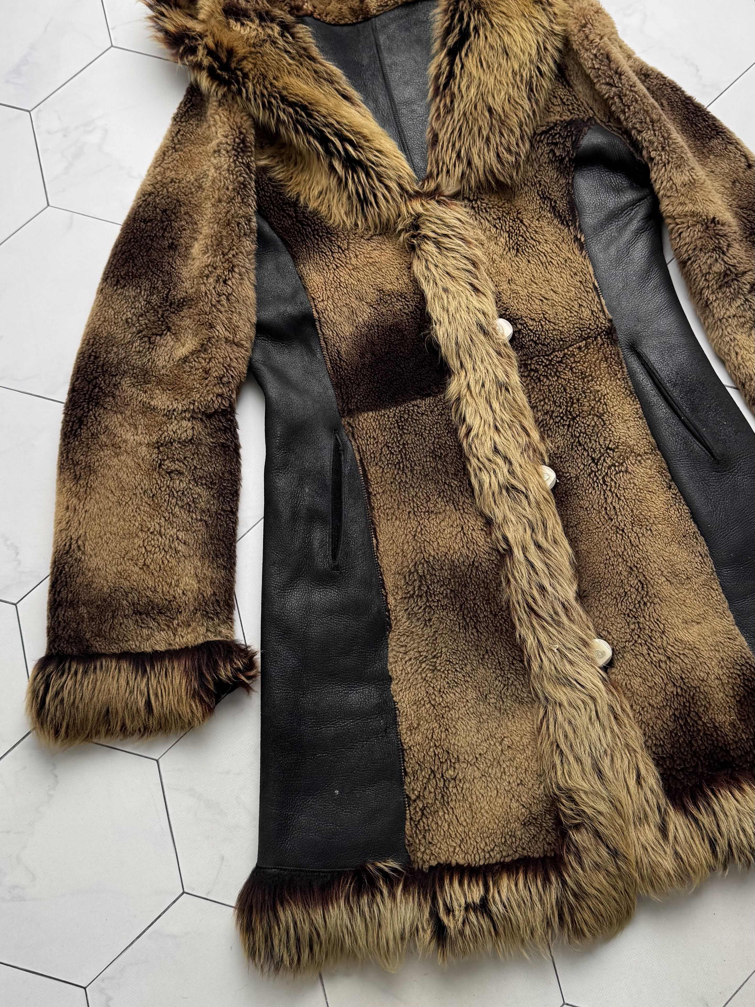 Vintage Vintage Real Sheepskin Hooded Coat (B550)E2D15 Size M / US 6-8 / IT 42-44 - 4 Thumbnail
