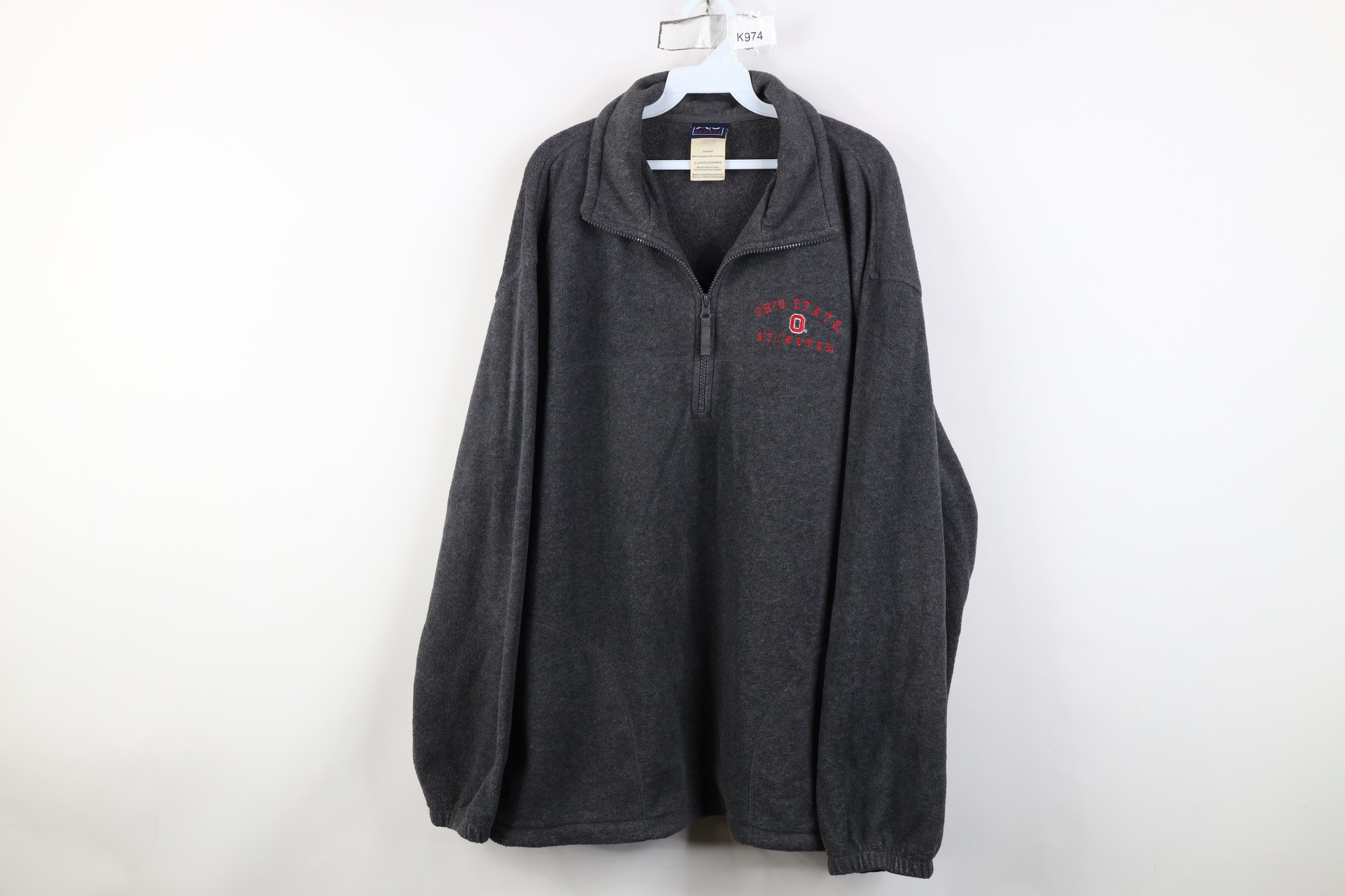 Vintage Vintage 90s Ohio State University Half Zip Pullover Sweater Size US XL / EU 56 / 4 - 1 Thumbnail