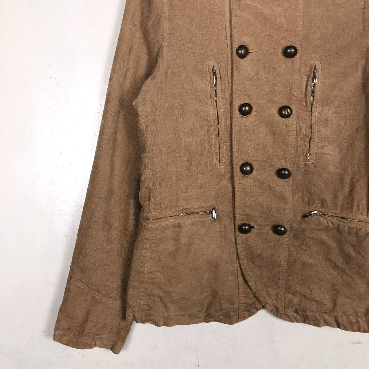 If Six Was Nine × Japanese Brand × Vintage 📌CROPPED BIKER JACKET DOUBLE LAYER LAST WORD JAPAN Size US S / EU 44-46 / 1 - 6 Thumbnail