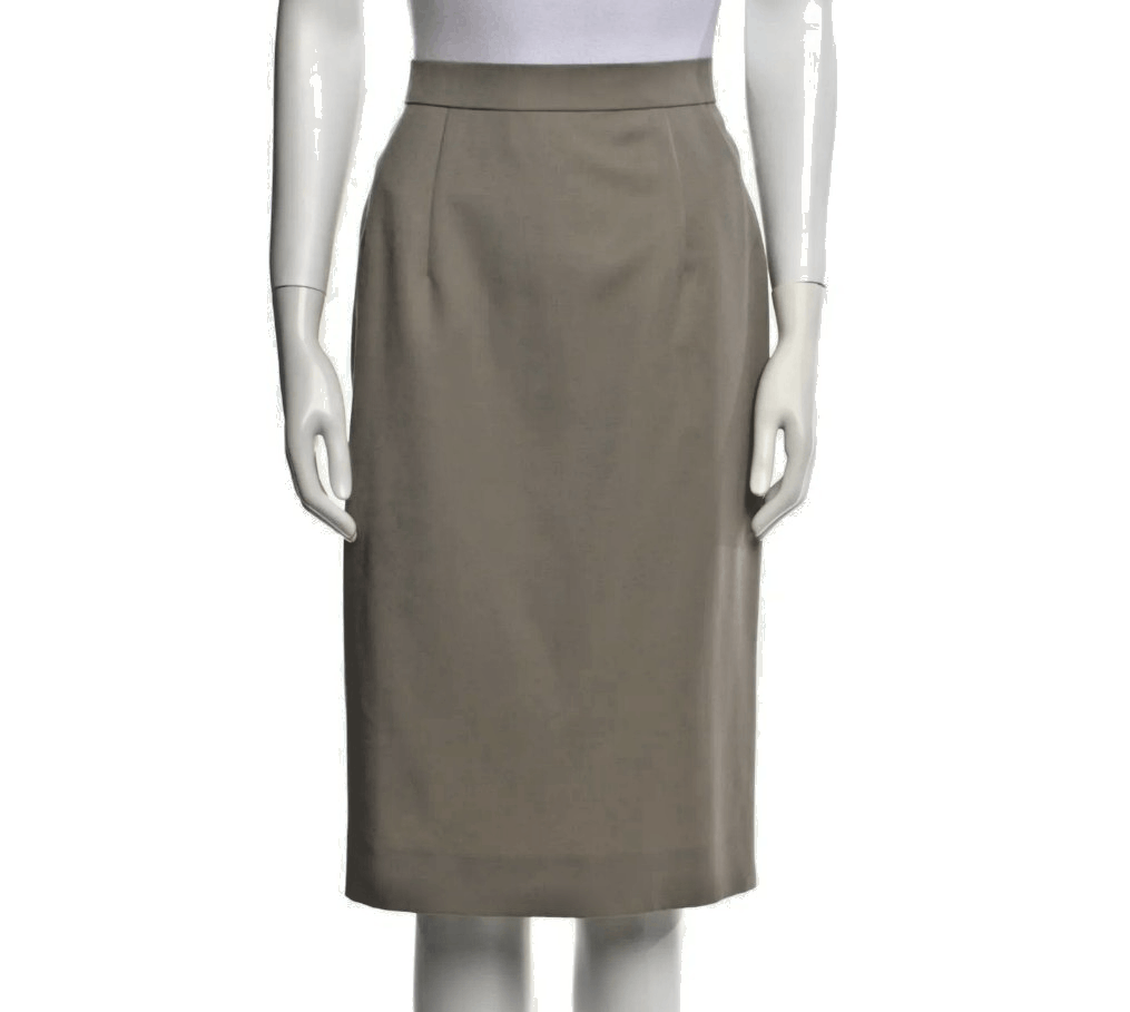 Givenchy Givenchy Glamour Wrap Skirt 13 | 100% Cupro | Khaki Beige | Size 34" / US 12 / IT 48 - 1 Thumbnail