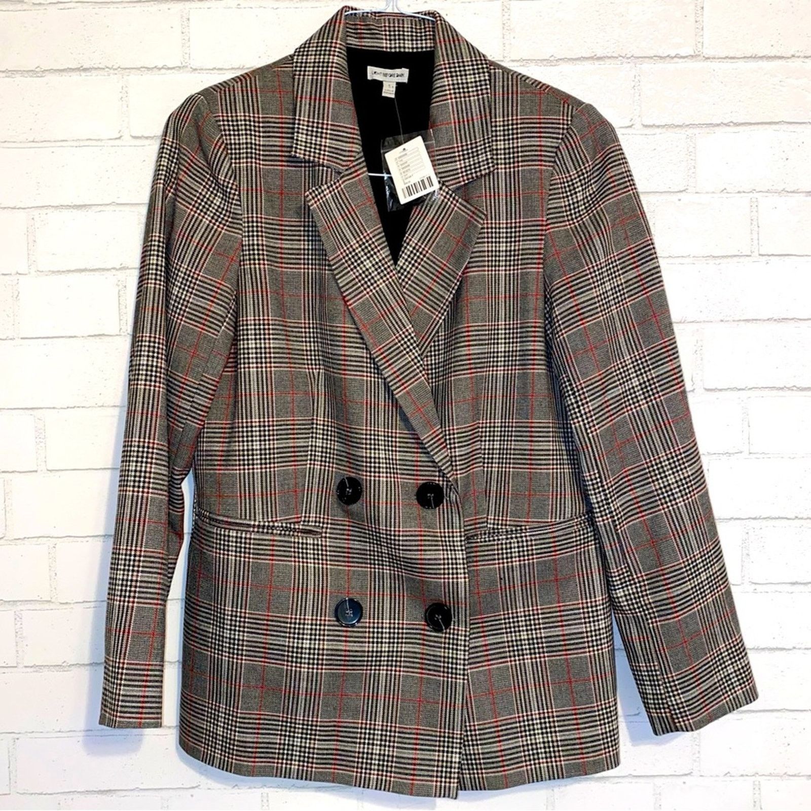 Urban Outfitters New Urban Outfitters $99 Plaid Red Blk Check Blazer S Size S / US 4 / IT 40 - 2 Thumbnail