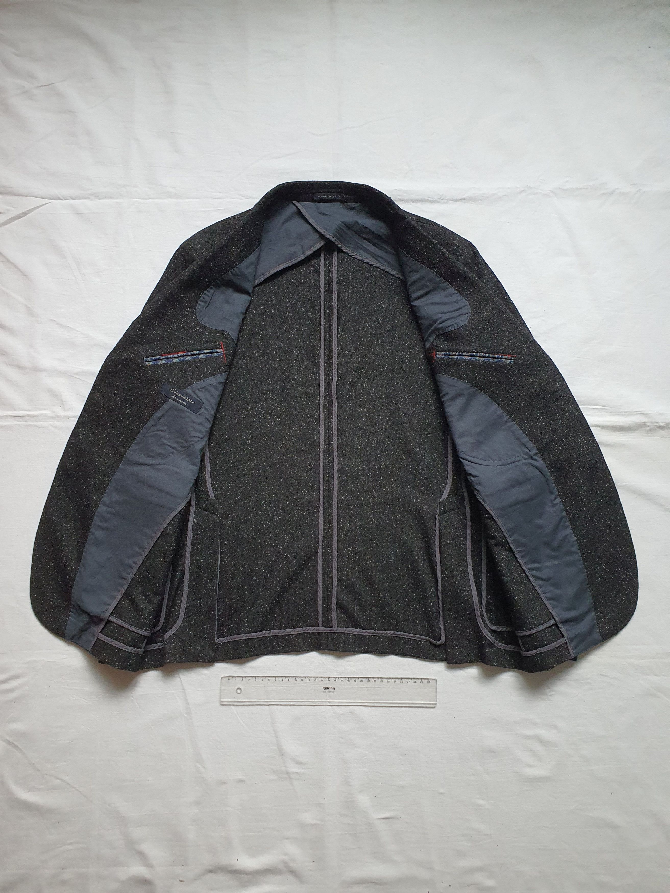 Angelo Nardelli CINQUANTUNO line - Wool/Silk/Viscose - Black/Gray Speckled Size 42R - 4 Thumbnail