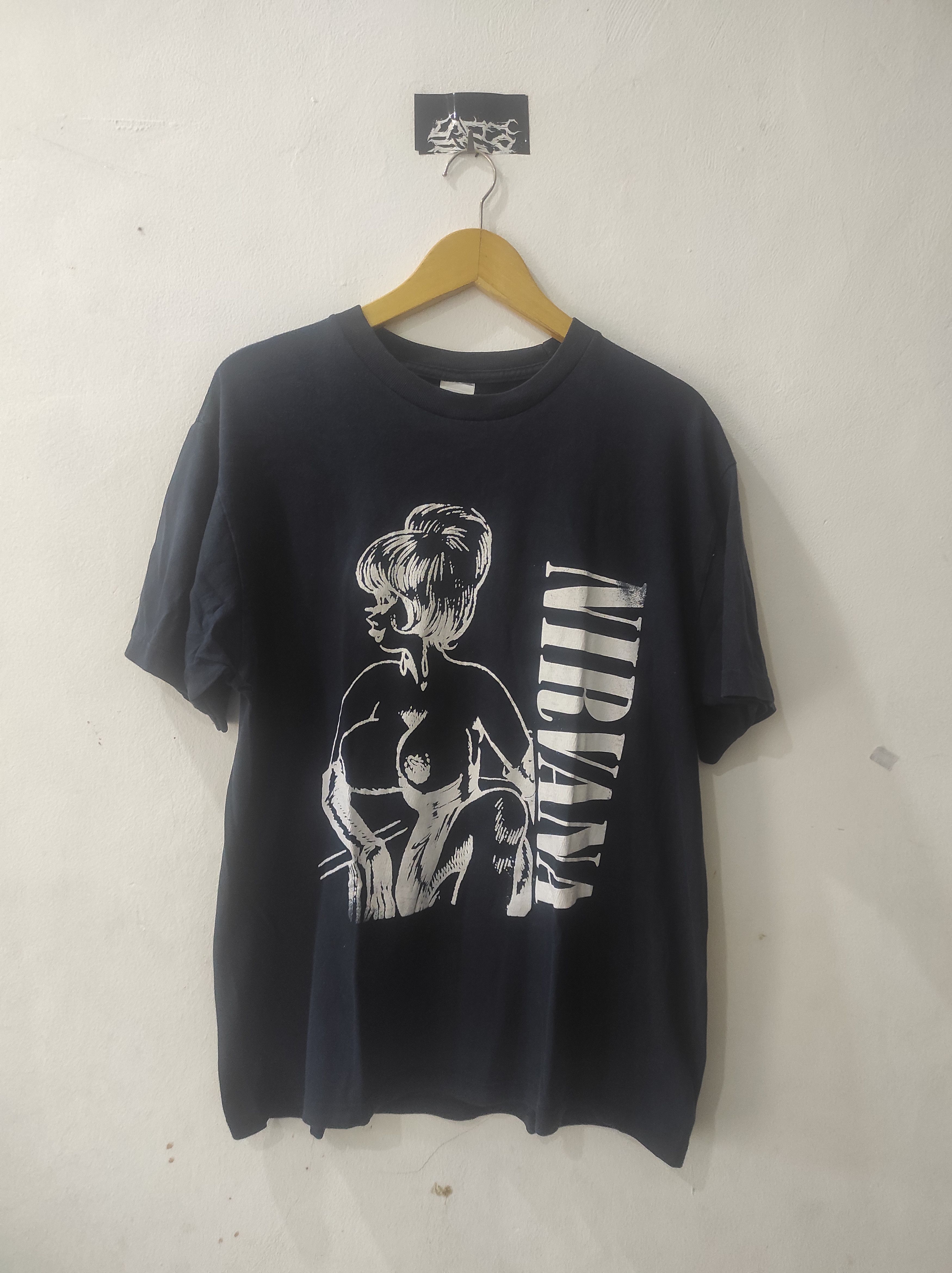 Band Tees × Nirvana × Vintage 90s NIRVANA "stripper" Size US L / EU 52-54 / 3 - 1 Thumbnail