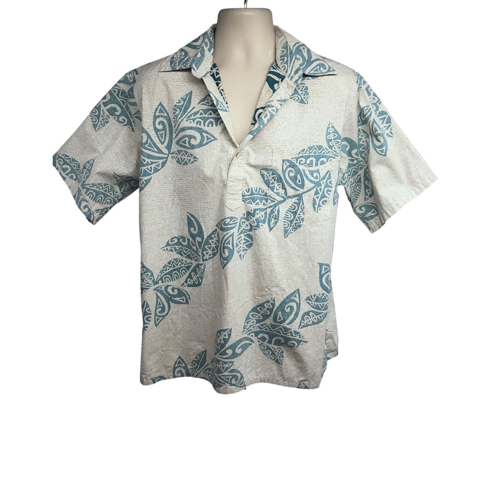 Vintage Go Barefoot Reverse Print Pullover Hawaiian Shirt L Pocket Size US L / EU 52-54 / 3 - 1 Thumbnail