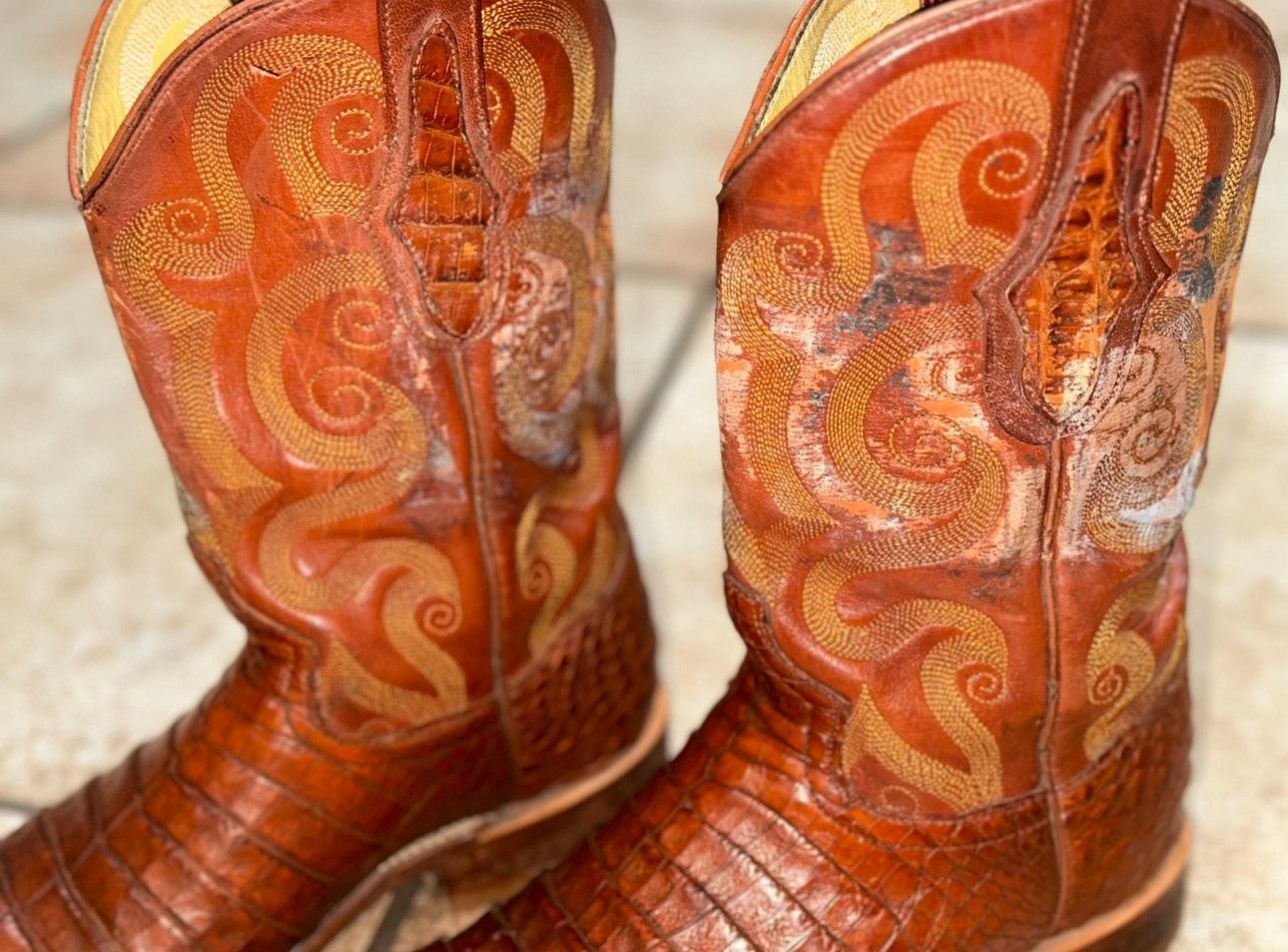 Vintage Crocodile boots Size US 7.5 / EU 40-41 - 3 Thumbnail