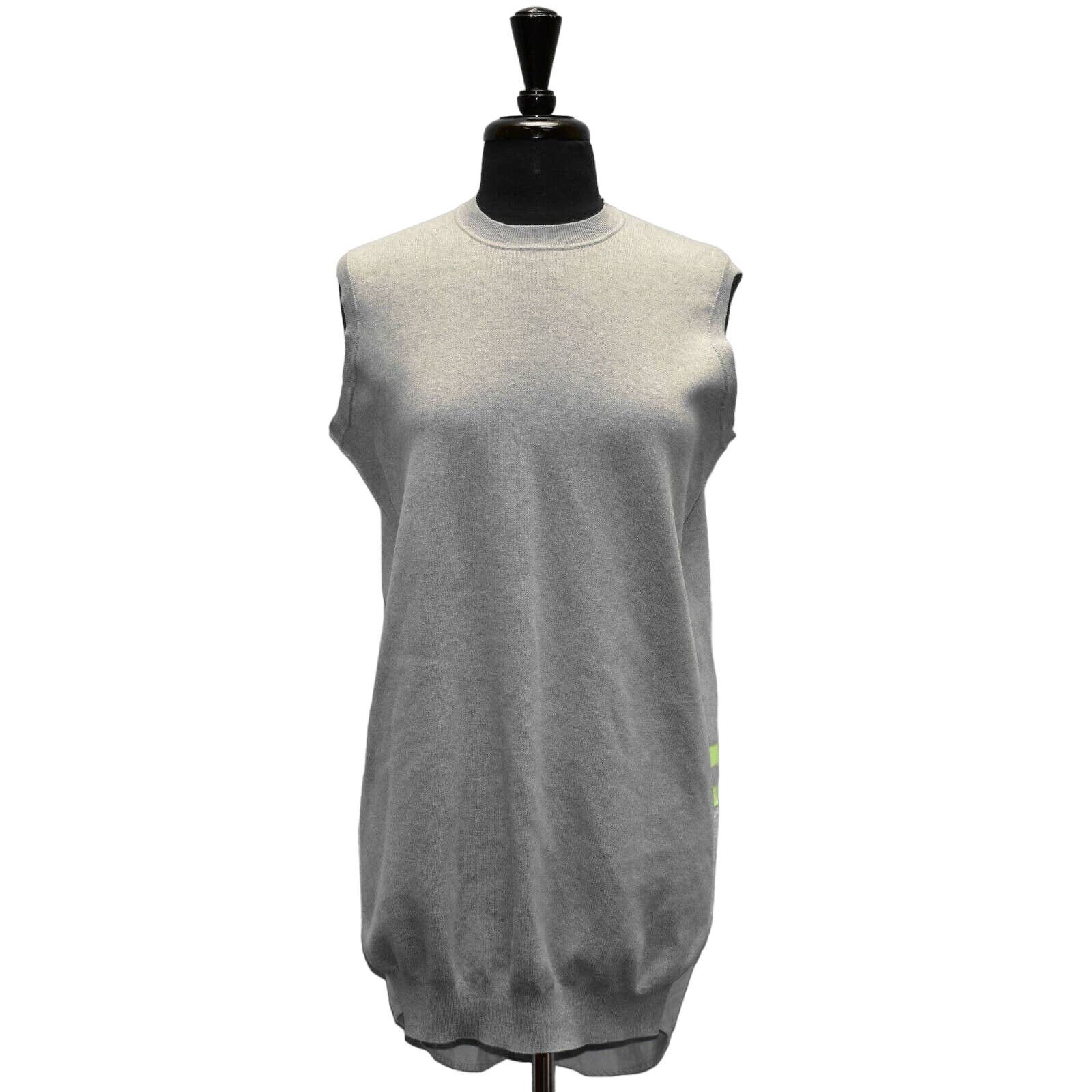 Alexander Wang ALEXANDER WANG Gray Crewneck Sleeveless Sweater Dress Size L Size L / US 10 / IT 46 - 1 Thumbnail