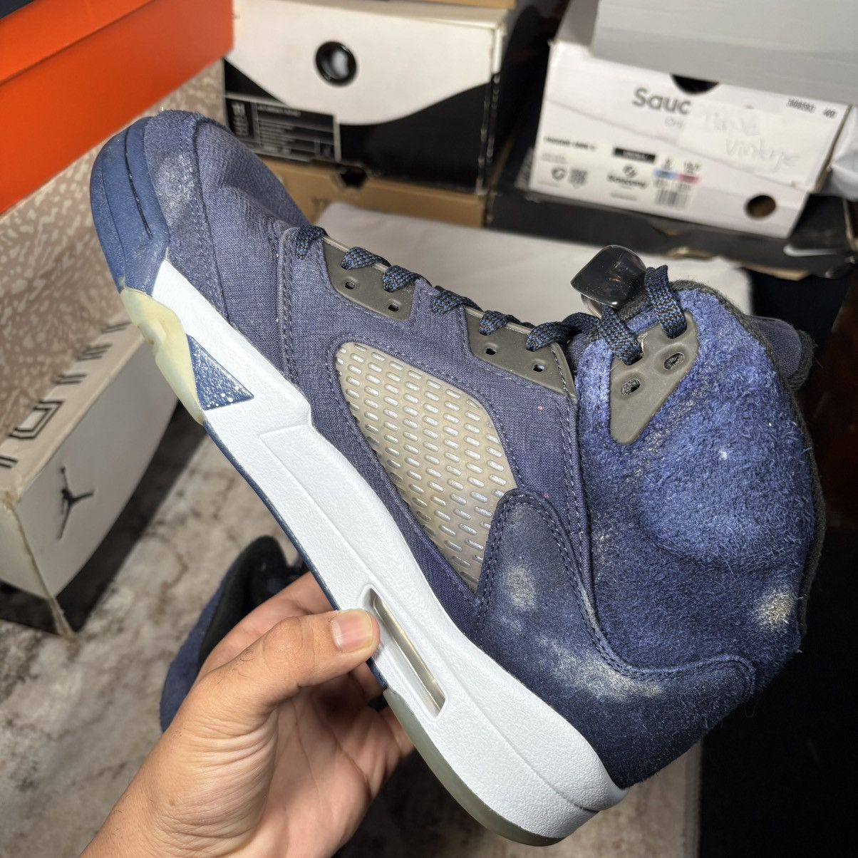Jordan Brand Size 9.5 - Air Jordan 5 Retro SE Midnight Navy Size US 9.5 / EU 42-43 - 9 Thumbnail