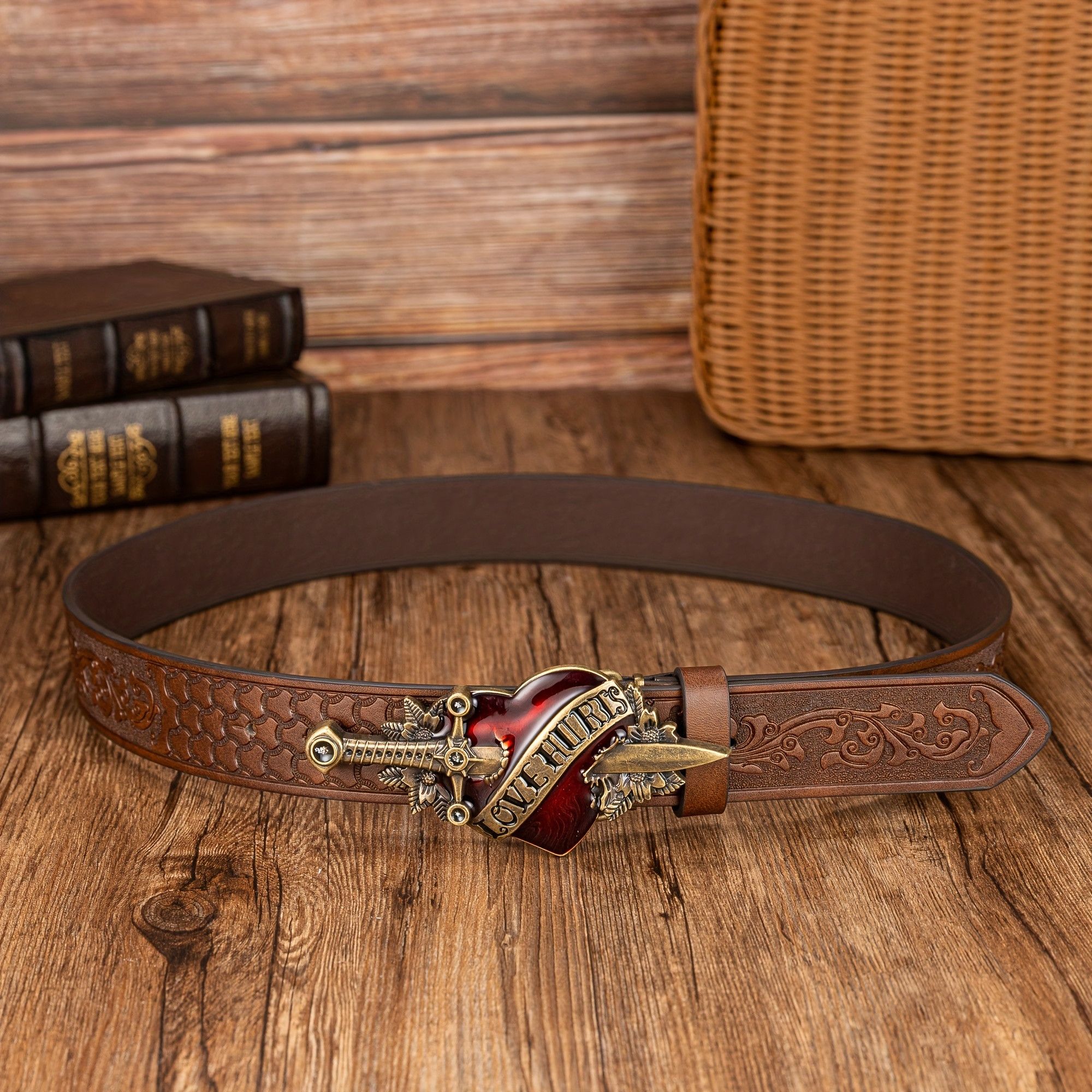 Vintage Vintage Belt with Arrow Heart Buckle Size ONE SIZE - 3 Thumbnail