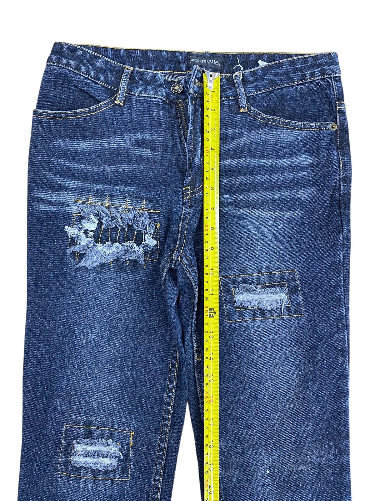 Other Japanese Brand Dark Wash Ripped Style Flare Jeans Size US 30 / EU 46 - 8 Thumbnail