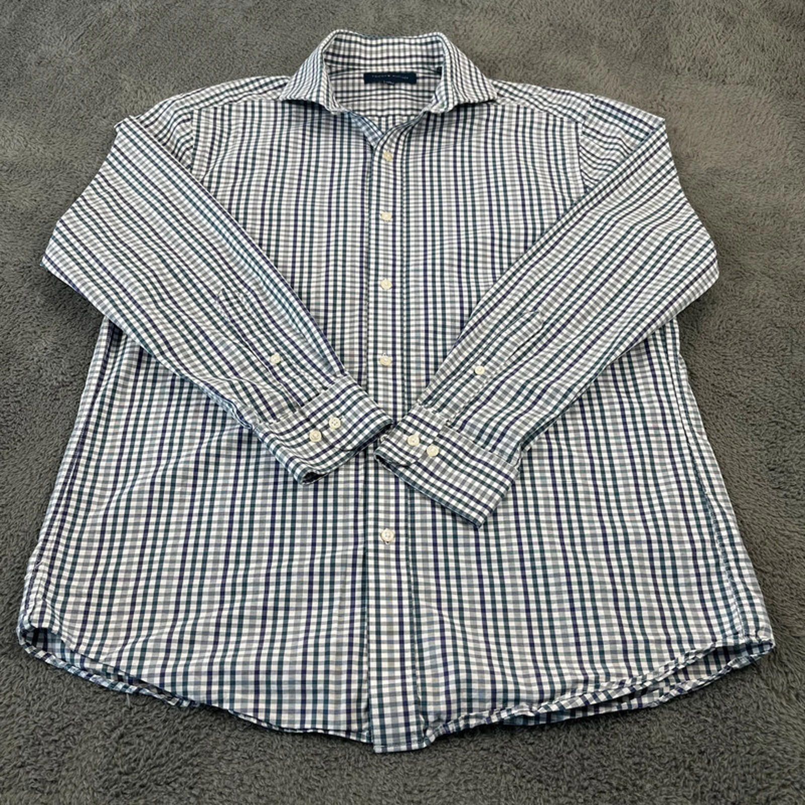 Tommy Hilfiger Tommy Hilfiger Checkered Shirt L White Blue Grey Size US L / EU 52-54 / 3 - 1 Thumbnail