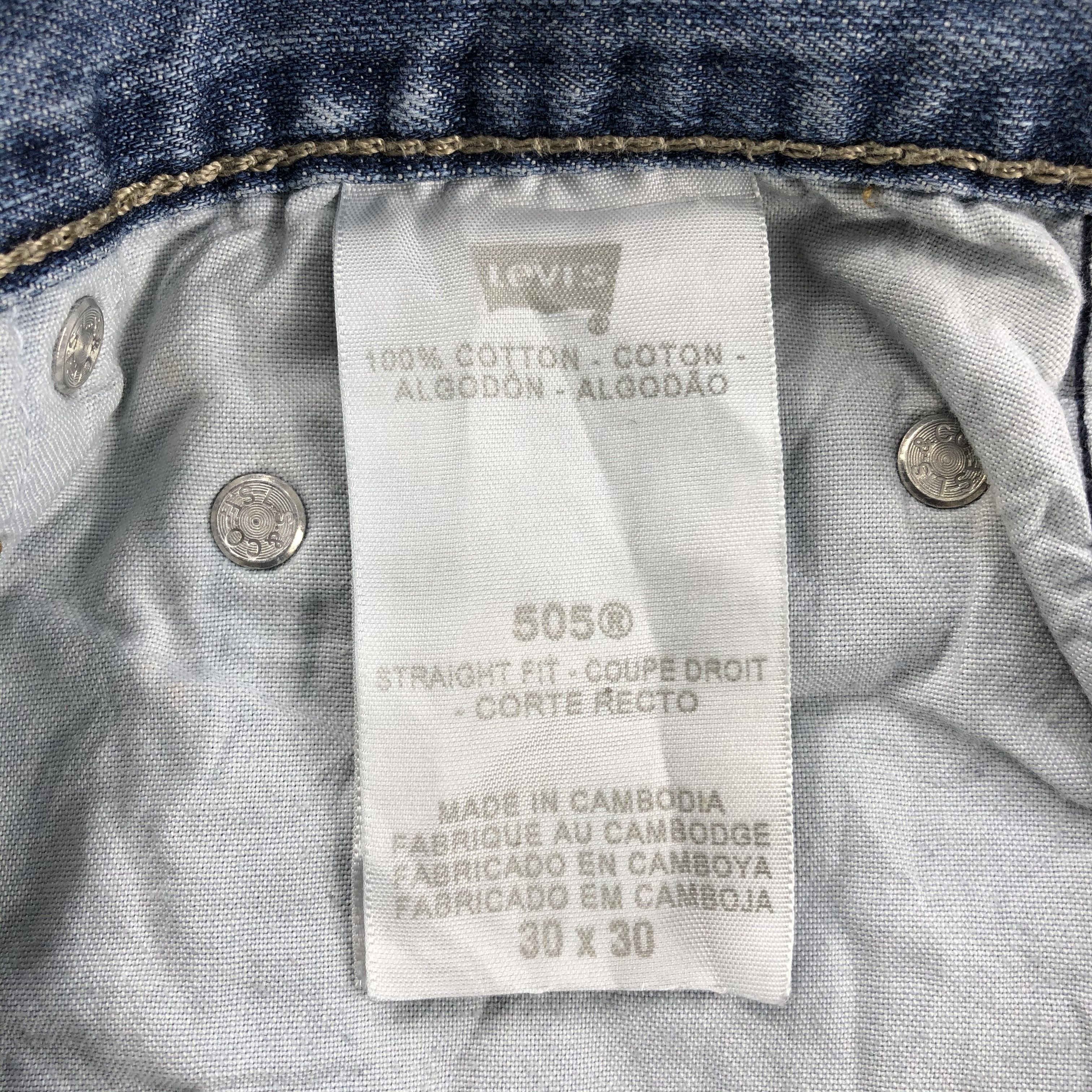 Levi's Vintage Distress Levis 505 Jeans-JM1240 Size US 30 / EU 46 - 11 Thumbnail
