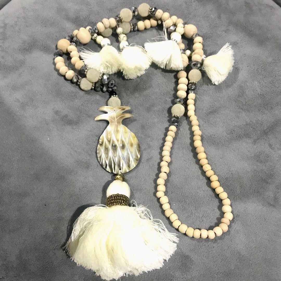 Japanese Brand Y2K Ethnic Pineapple Shell Necklace Size ONE SIZE - 3 Thumbnail