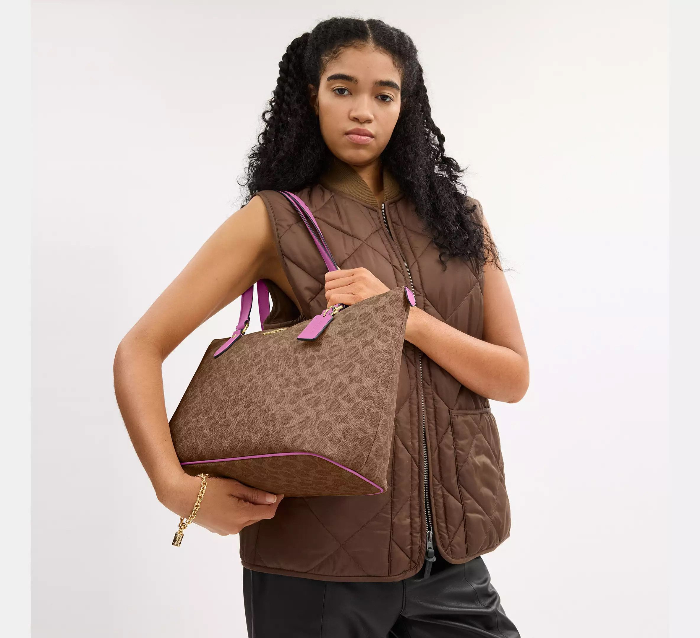 Coach Gallery Tote Bag In Signature Canvas CW381 Size ONE SIZE - 6 Thumbnail