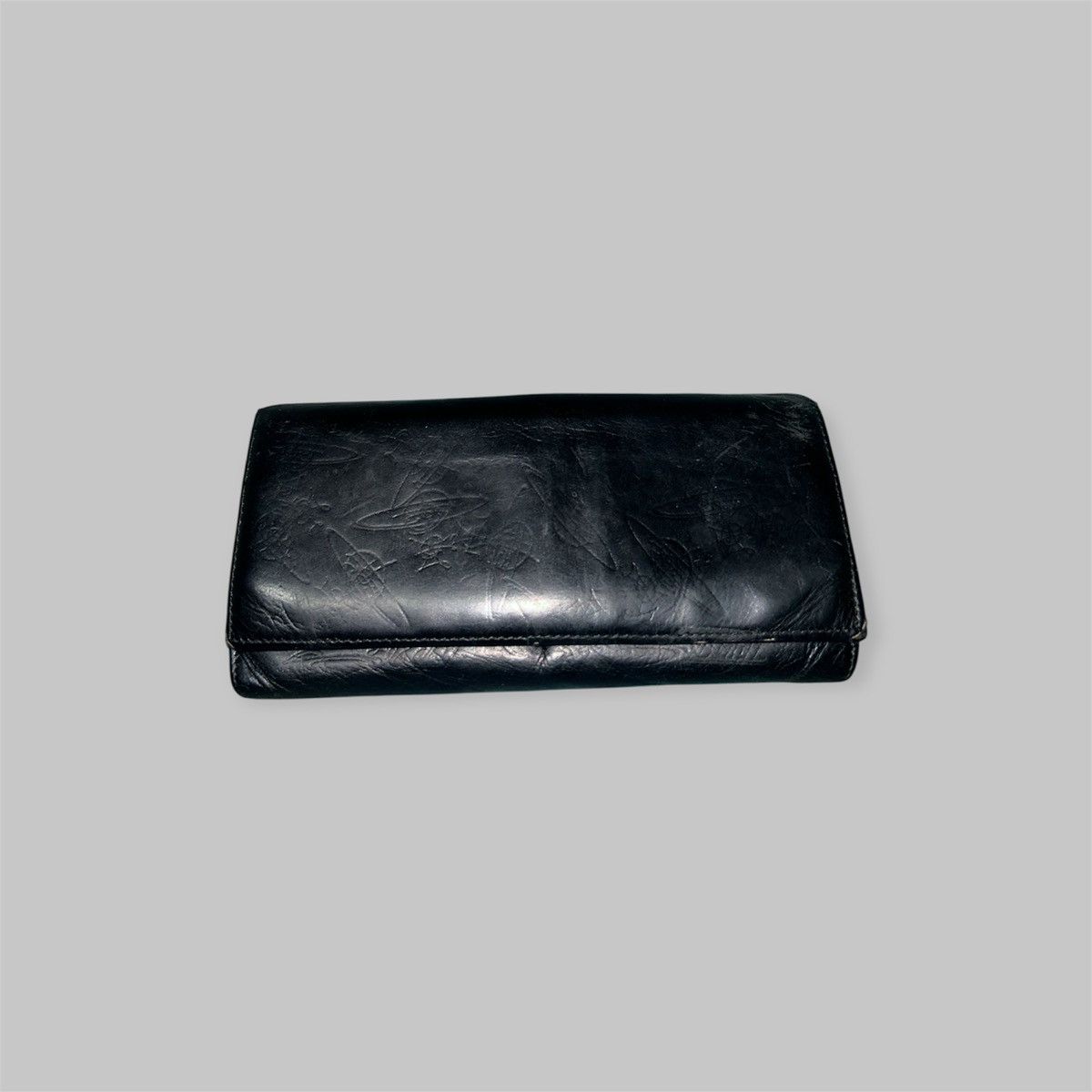 Vivienne Westwood London Orb Stamp Leather Black Long Wallet Size ONE SIZE - 3 Thumbnail