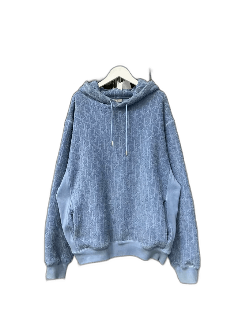 Dior Dior Dior Logo Hoodie in Blue for Men-2507 Size US XL / EU 56 / 4 - 1 Thumbnail