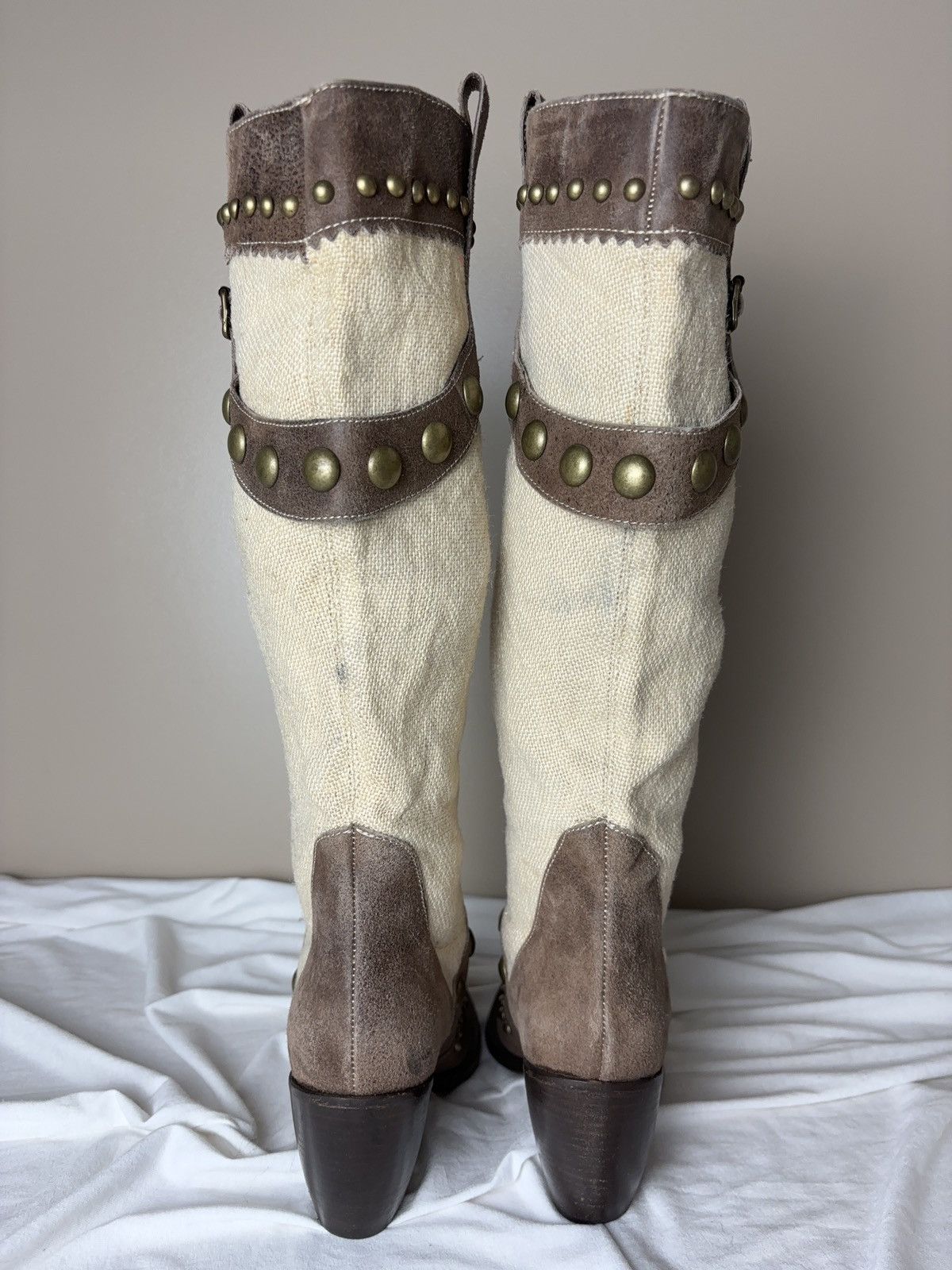 Vintage Italian leather 90s Cossacks high boots cowboy vintage shoes Size US 6 / IT 36 - 5 Thumbnail