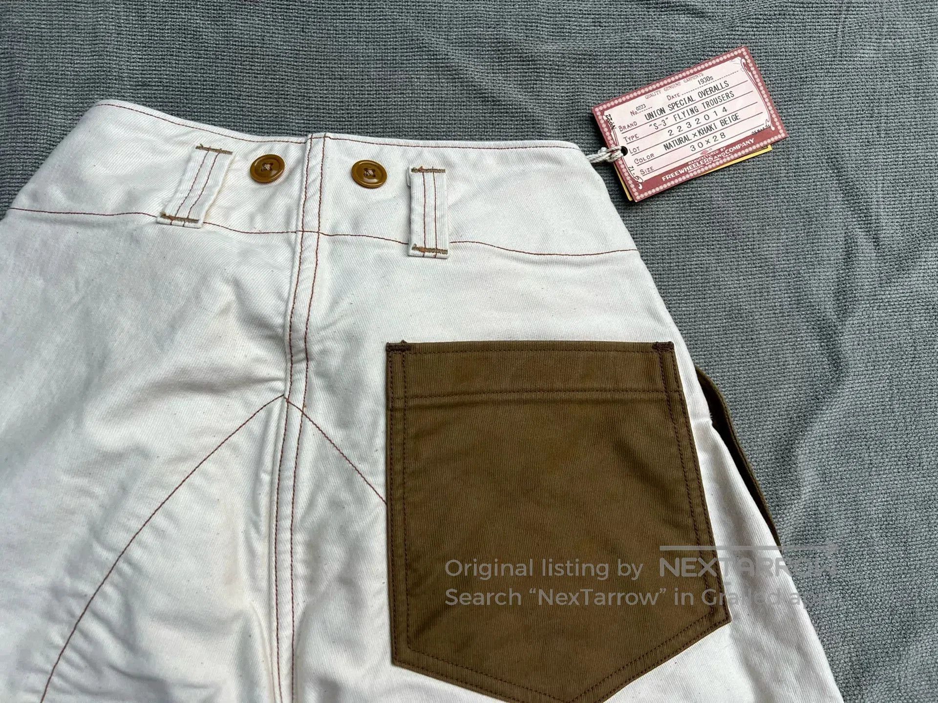 Freewheelers Freewheelers S-3 Flight Pants in Beige. Size US 30 / EU 46 - 7 Thumbnail