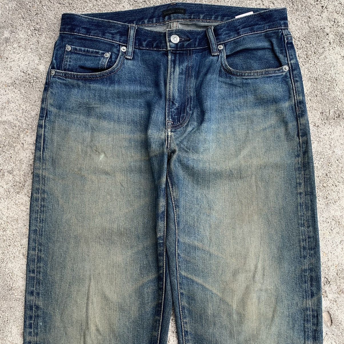 Undercover × Uniqlo Y2K Japanese Kaihara Rusty Mudwash Train Tracks Denim W33 Size US 33 - 3 Thumbnail