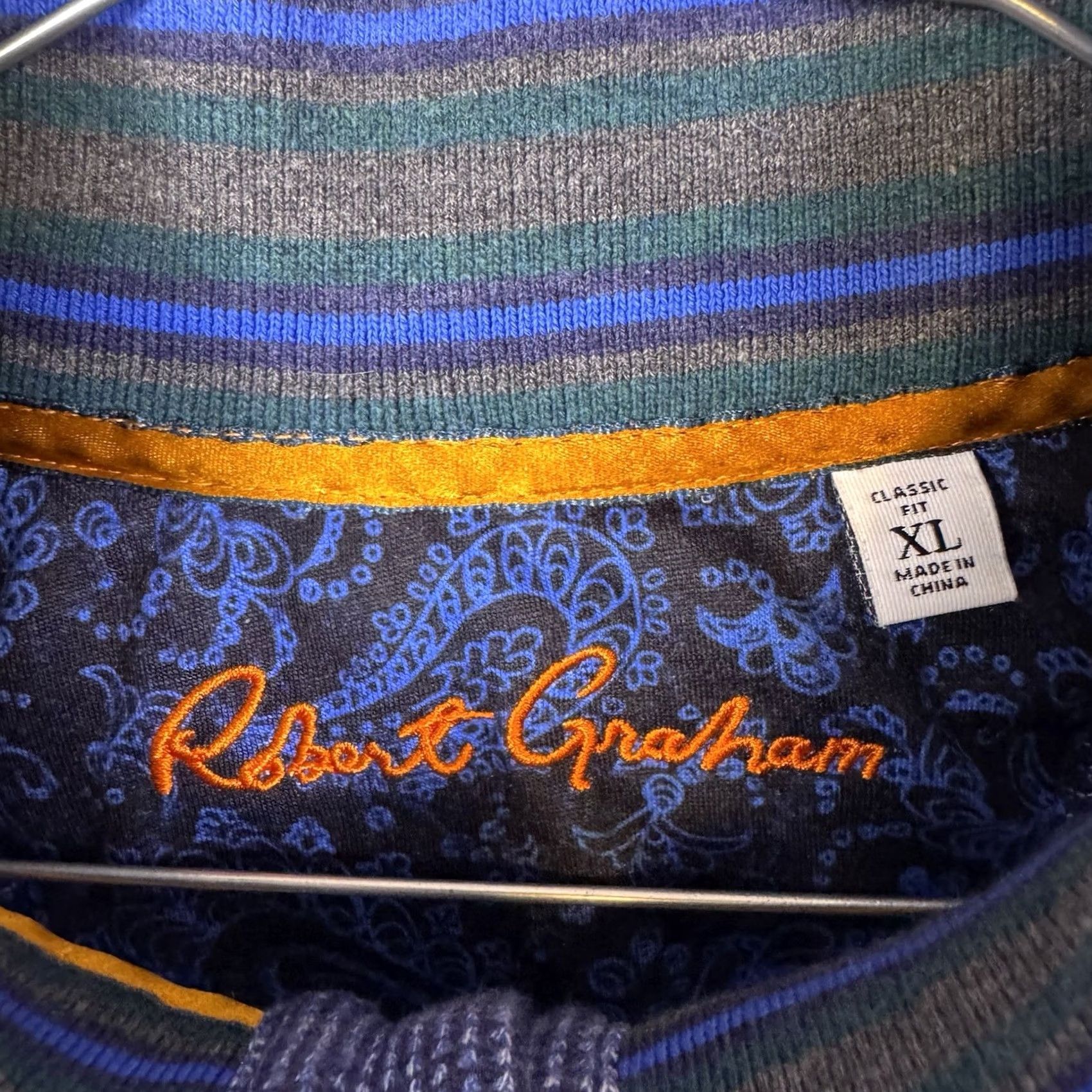Robert Graham Robert Graham Jacket Men's XL Classic Fit Knit Grid Henley Pullover Sweater Size US XL / EU 56 / 4 - 6 Thumbnail
