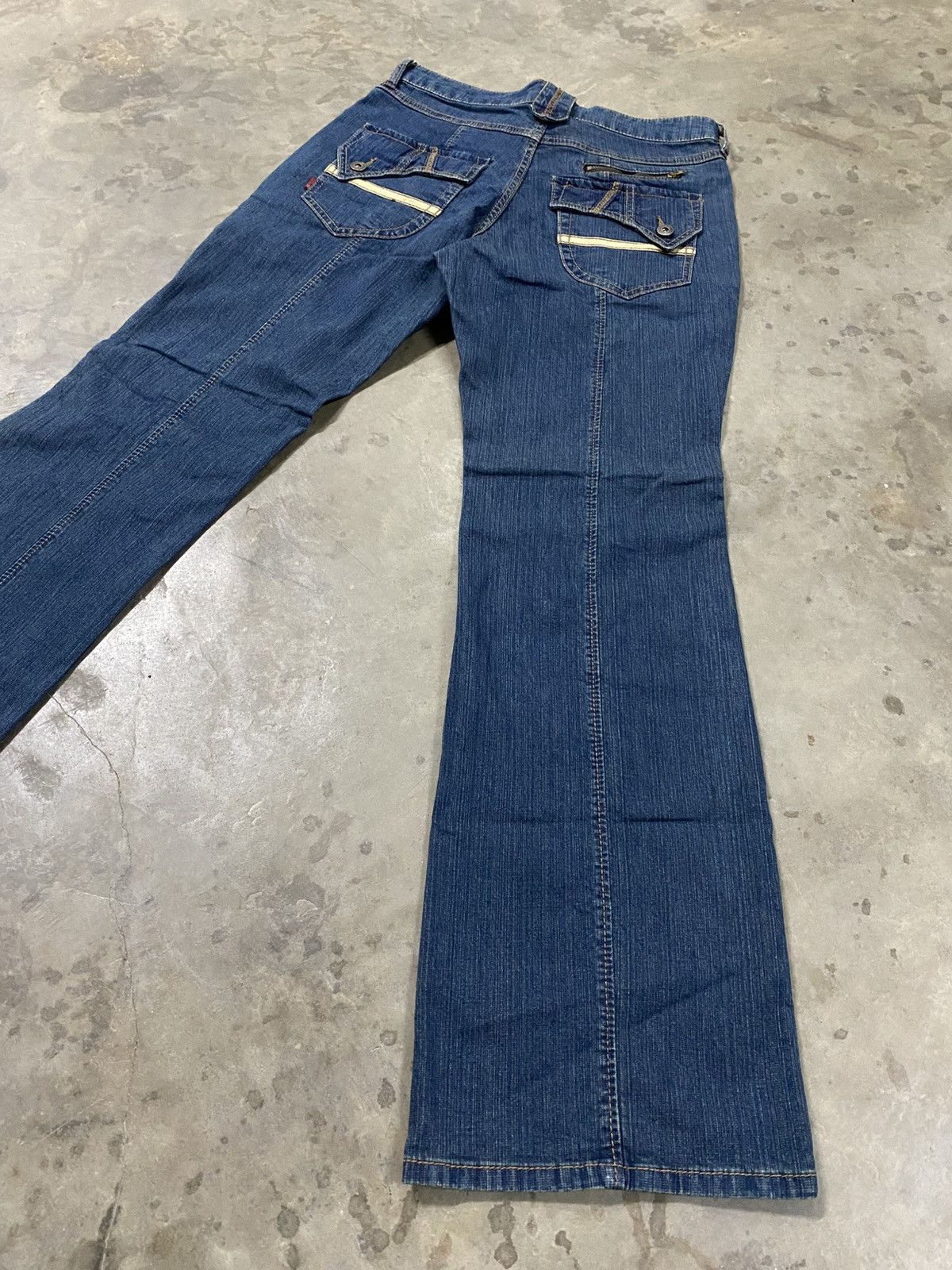 Hysteric Glamour × Japanese Brand × Tornado Mart Flare Jeans Japanese Unknown Stretch Denim @229 Size US 30 / EU 46 - 10 Thumbnail