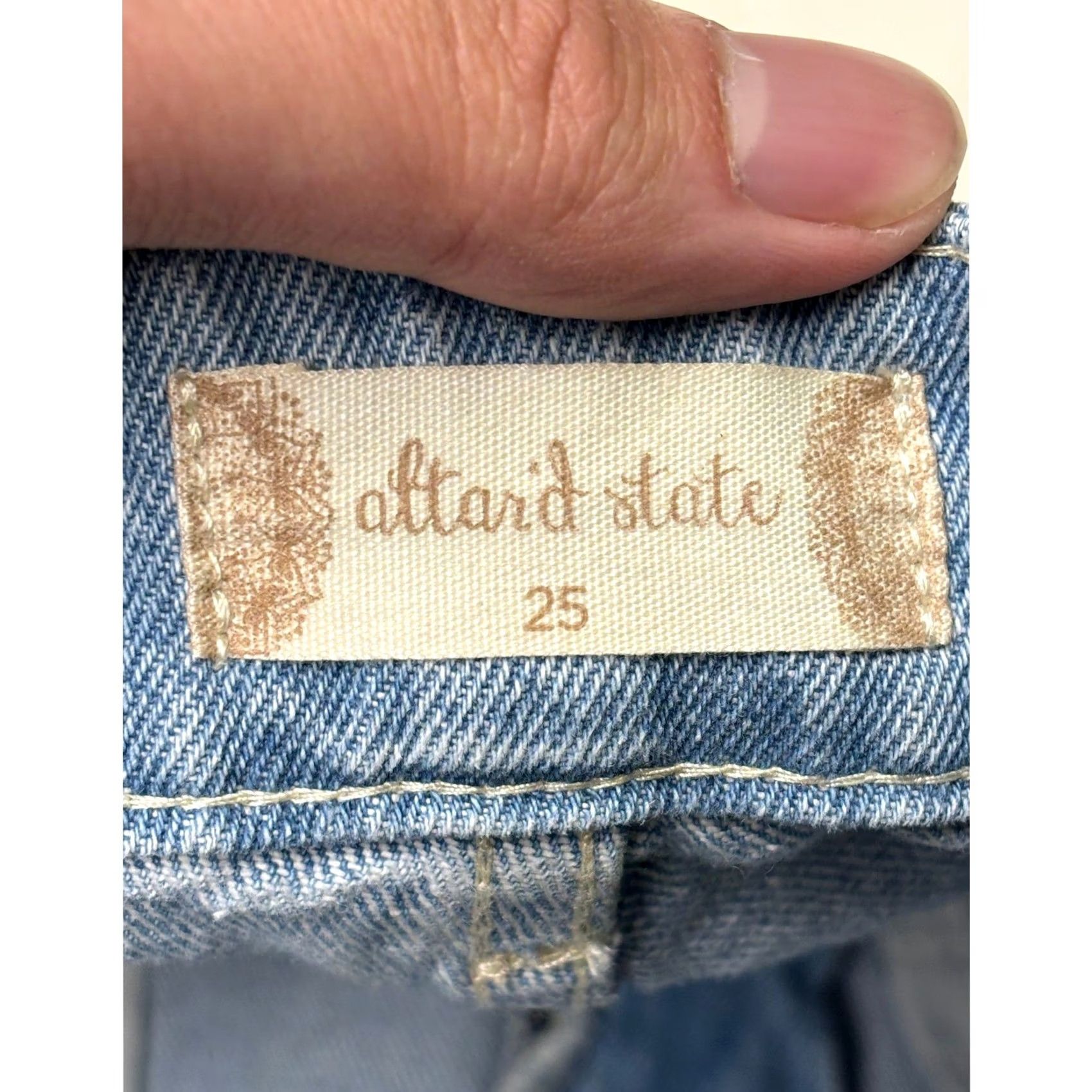 Vintage Altar State Jeans Womens Size 25X33 Wide Leg Light Wash Distressed NWT Size 42" / US 20 - 6 Thumbnail