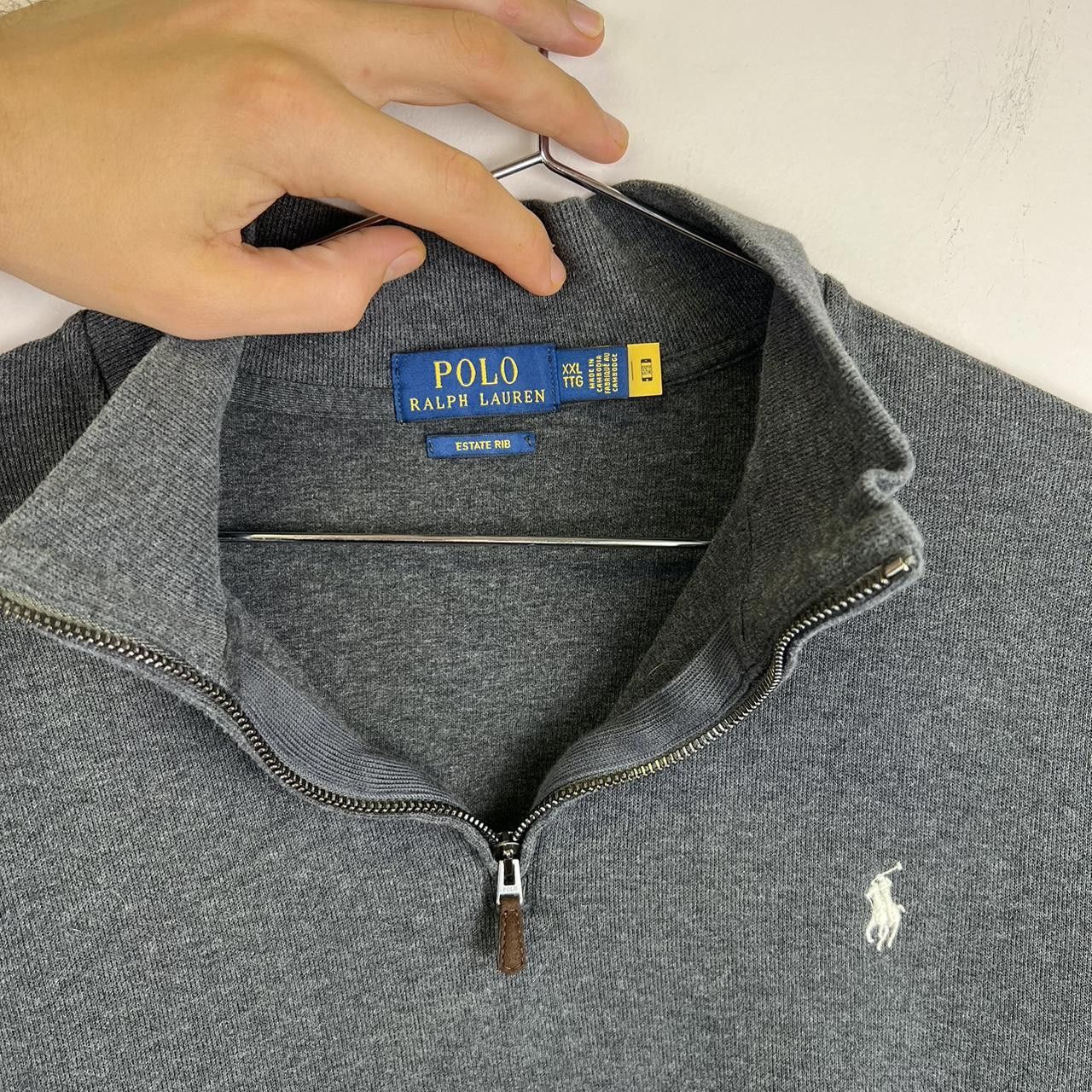 Polo Ralph Lauren Polo Ralph Lauren Zip-Up Sweatshirt – Estate Rib – Gray XXL Size US XXL / EU 58 / 5 - 3 Thumbnail