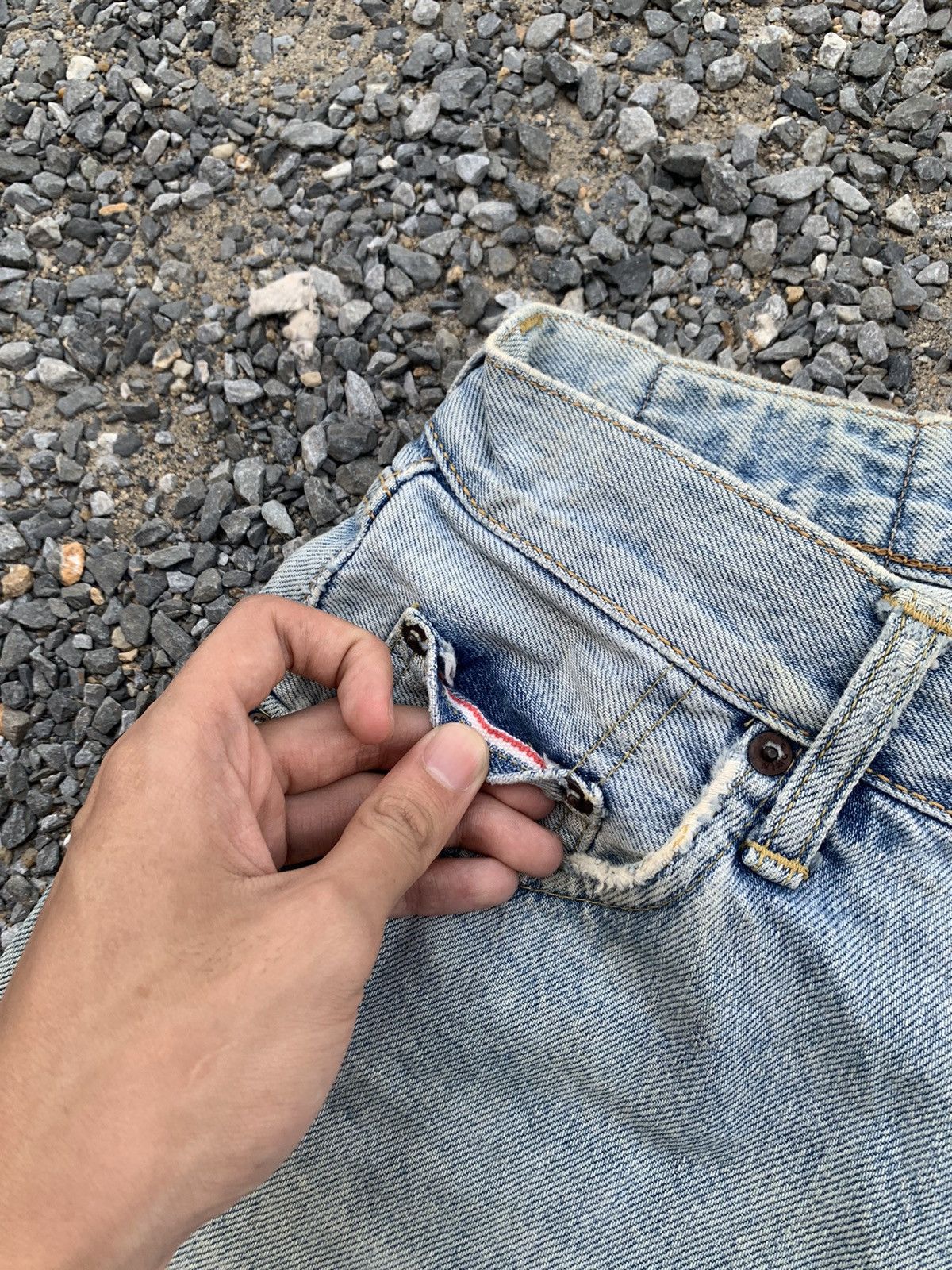 Edwin VINTAGE EDWIN 505XX SELVEDGE FADED JAPANESE DISTRESSED DENIM Size US 29 - 10 Thumbnail