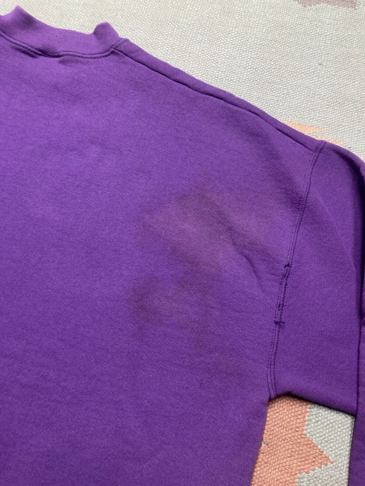 Fruit Of The Loom × Vintage VTG 90s sweatshirt fruit of the loom blank purple plum XXL Size US XXL / EU 58 / 5 - 7 Thumbnail