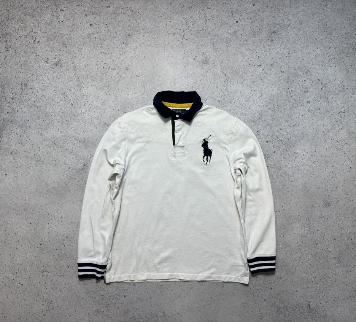 Polo Ralph Lauren Polo Ralph Lauren #6 Rugby Sweatshirt Big Pony White Y2K Size US L / EU 52-54 / 3 - 1 Thumbnail