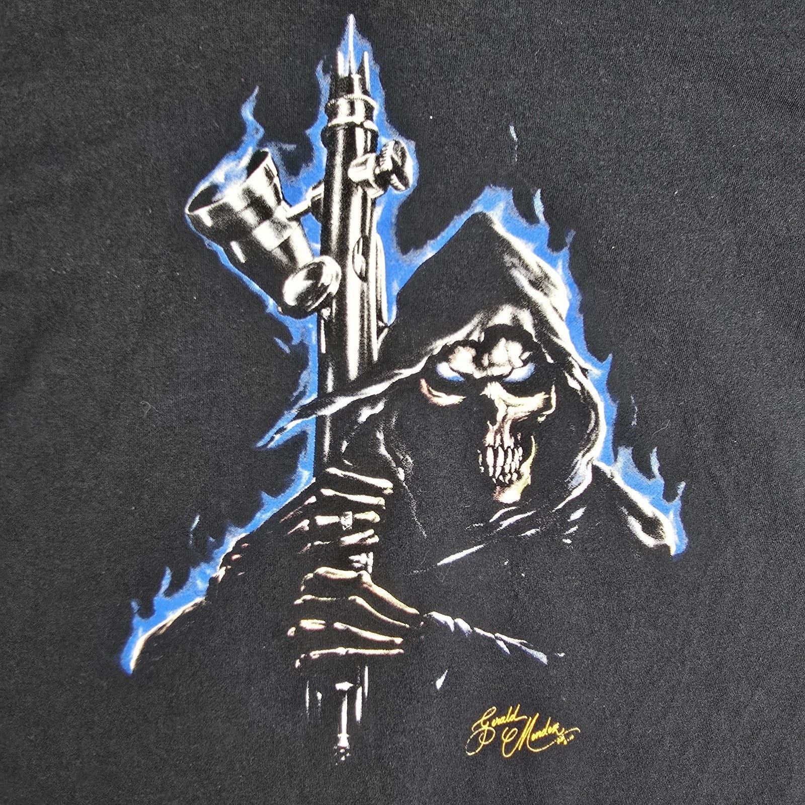 Gildan ASET Iwata Spray Gun Shirt Large Vintage Y2K Reaper Size US L / EU 52-54 / 3 - 6 Thumbnail