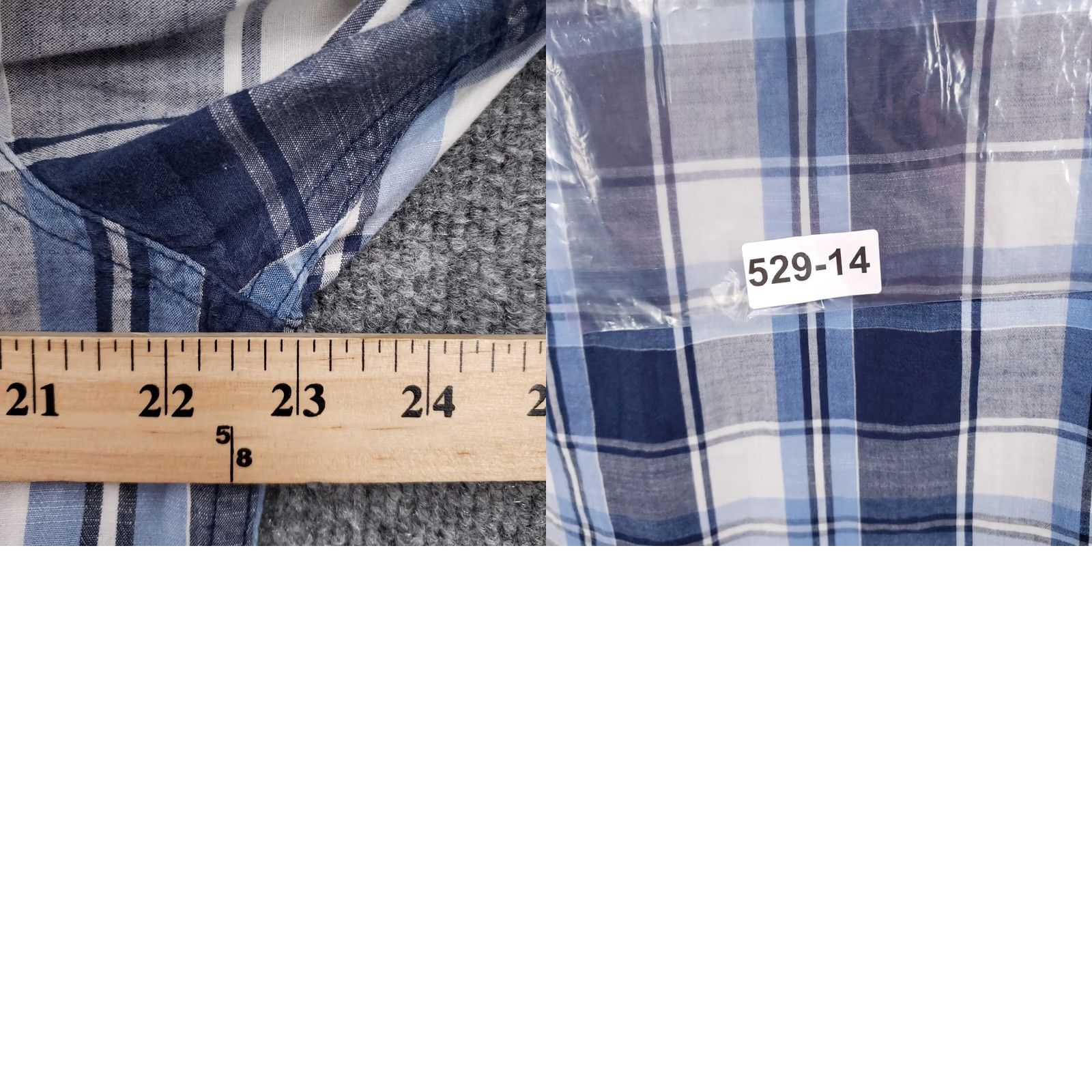 Cremieux Cremieux Shirt Mens L Large Blue Plaid Button-Up Short Sleeve Collection Casual Shirt Size US L / EU 52-54 / 3 - 8 Thumbnail