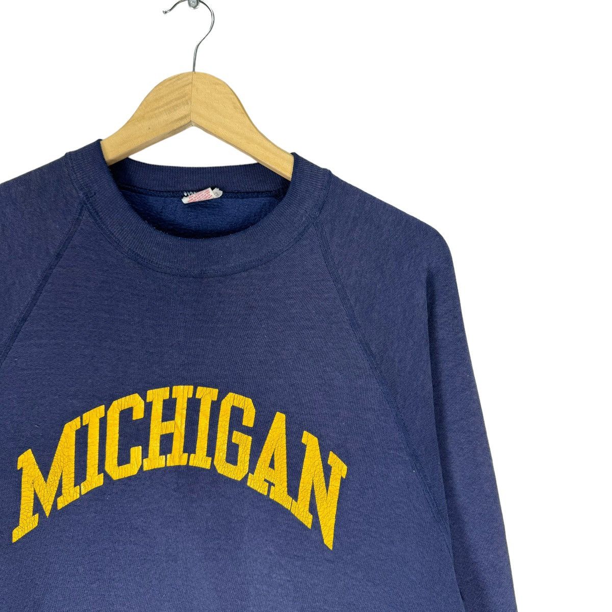Vintage ⚡️VINTAGE 80s MICHIGAN SPELL OUT SWEATSHIRT Size US L / EU 52-54 / 3 - 3 Thumbnail