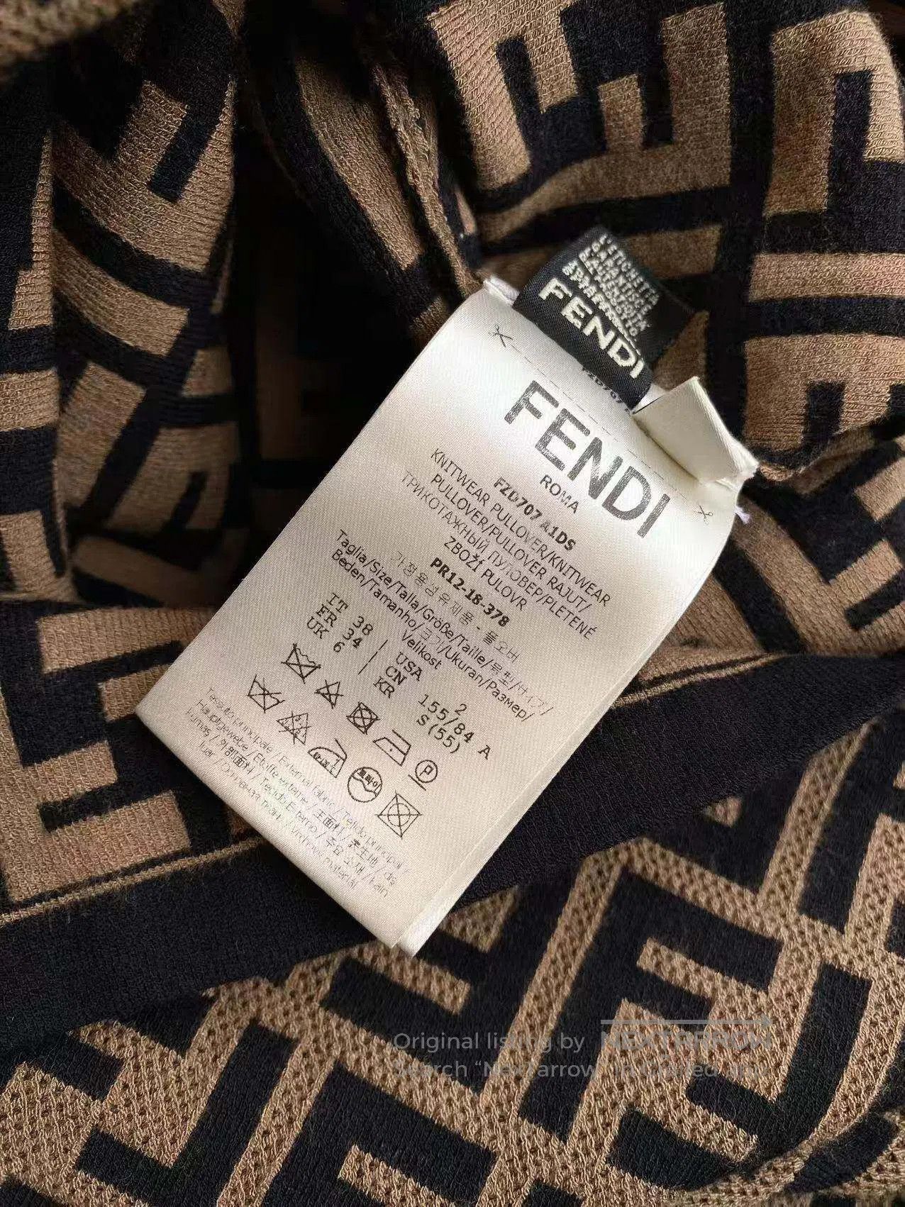 Fendi Fendi Monogram Print Viscose Maxi Dress| Size XS / US 0-2 / IT 36-38 - 5 Thumbnail