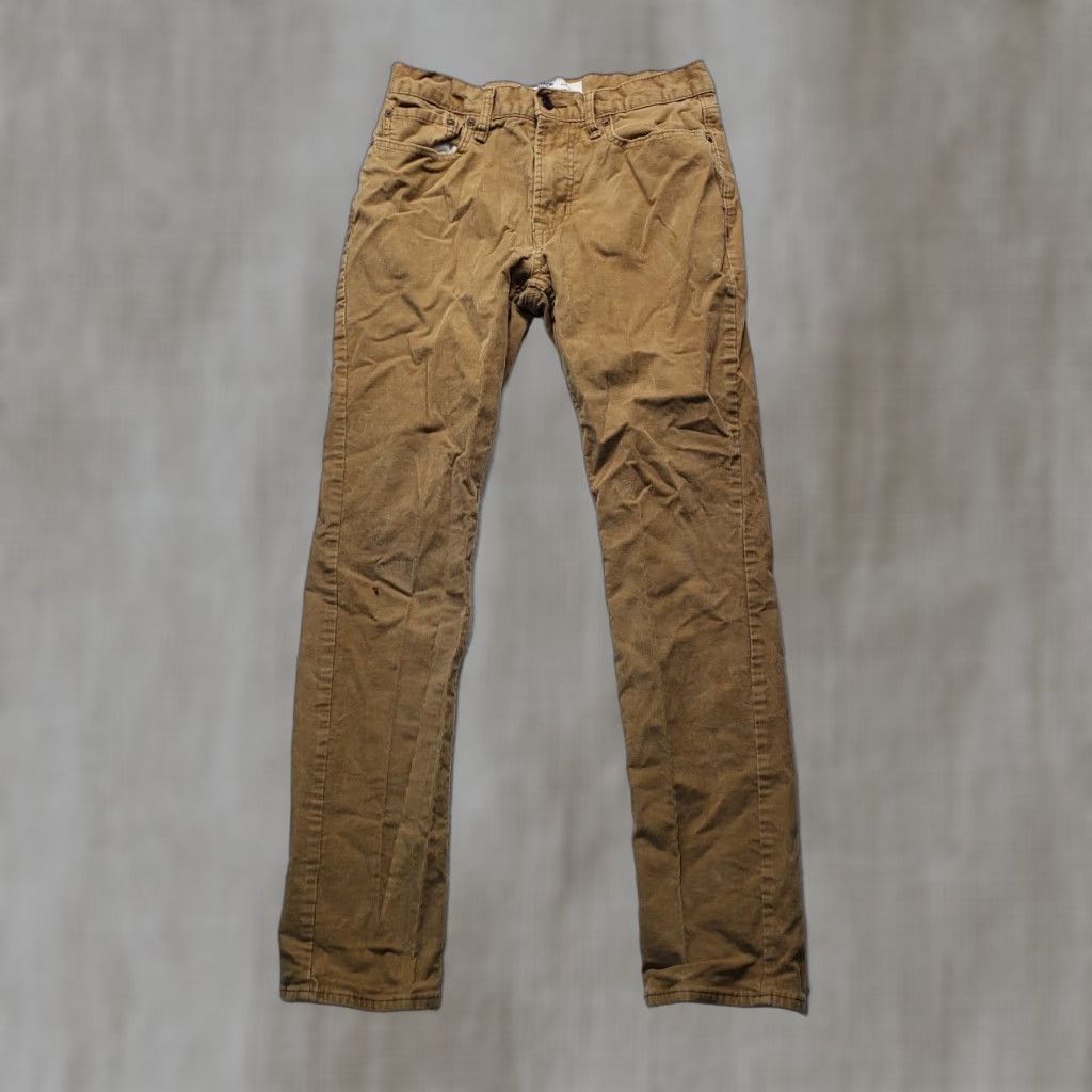 Old Navy OLD NAVY Slim Corduroy Pants Adult Men Tan Carmel Tone 30 X 32 Size US 30 / EU 46 - 1 Thumbnail
