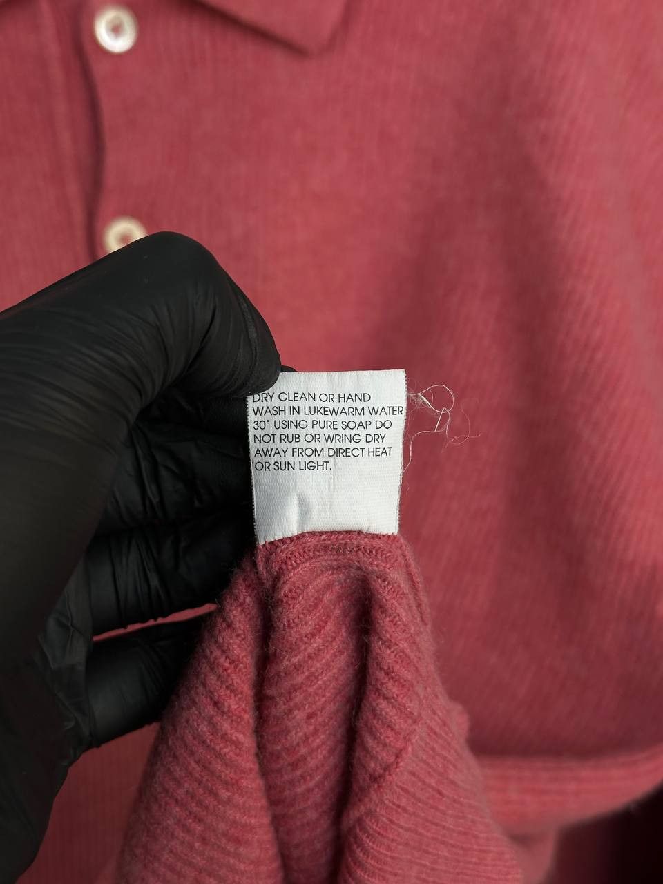 Cruciani Cruciani Cashmere Polo Sweater Ribbed 100% Cashmere Pink Size US L / EU 52-54 / 3 - 20 Thumbnail