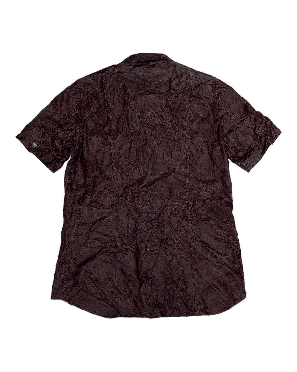 If Six Was Nine 🔥HIDEAWAYS NICOLE WAXED LEATHER BUTTON SHIRT Size US S / EU 44-46 / 1 - 2 Thumbnail