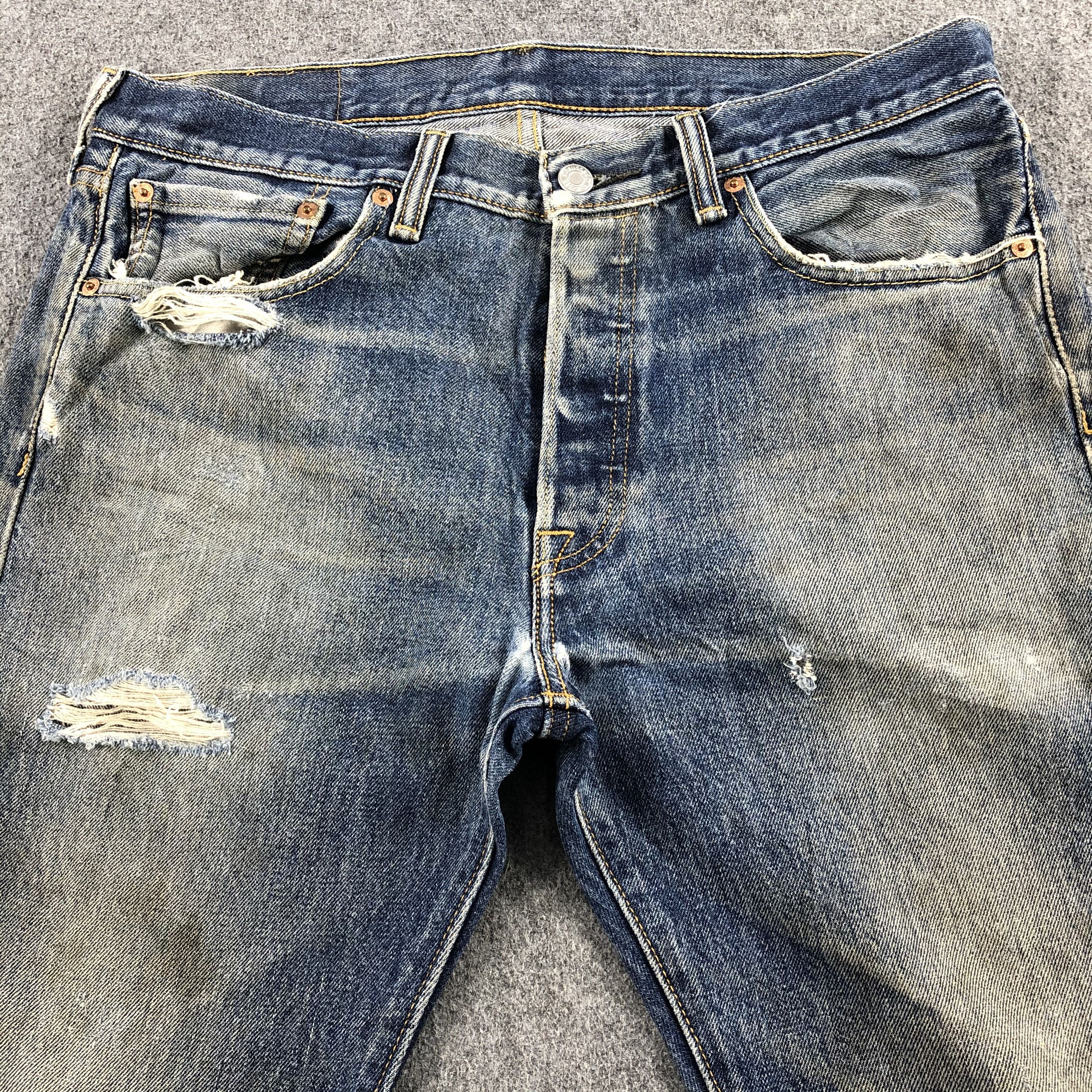 Levi's Vintage Blue Wash Levis 501 Jeans-J2225 Size US 34 / EU 50 - 3 Thumbnail