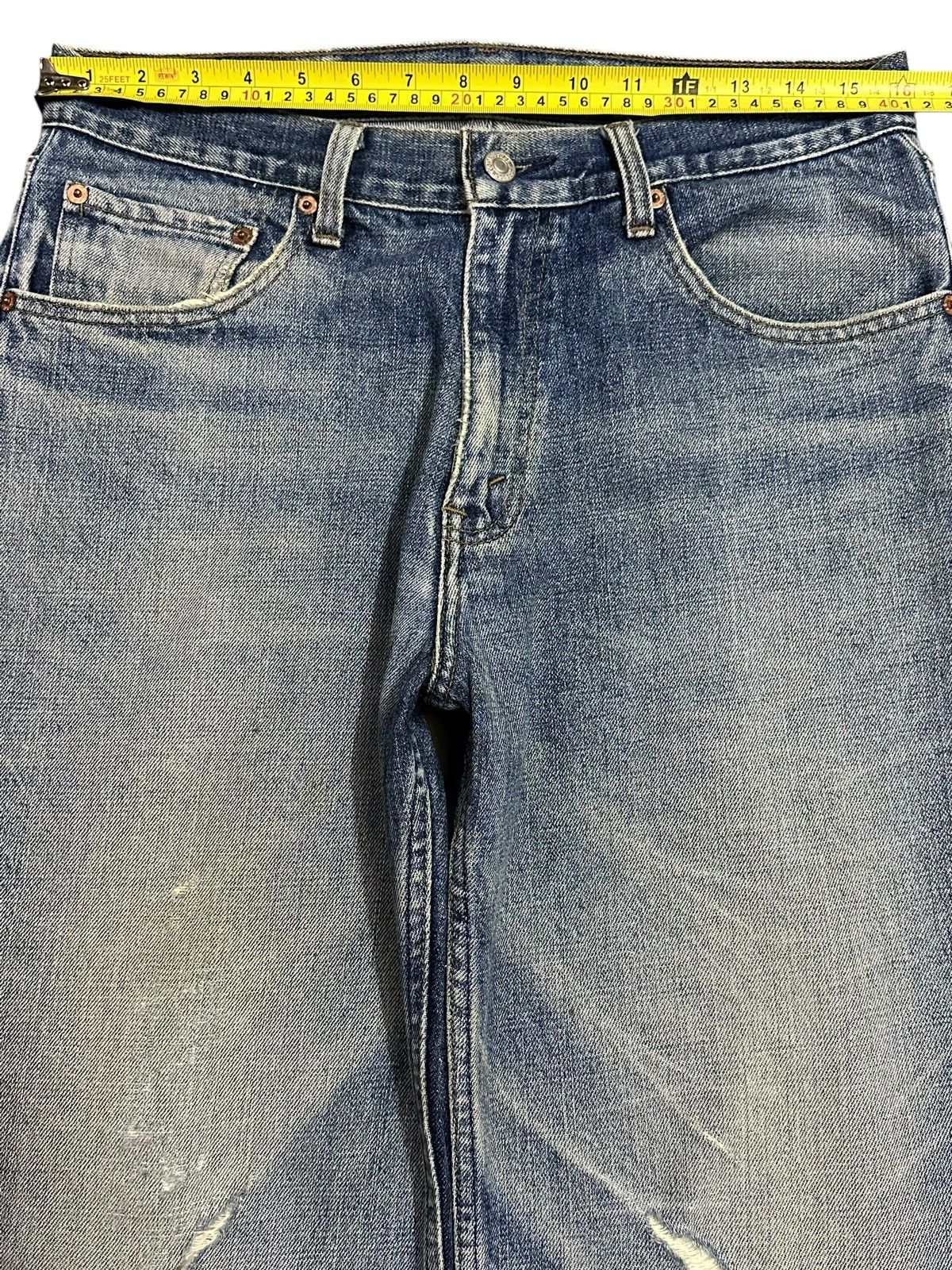 Levi's Vintage 90s Levis Blue Faded Wash Distress Style Loose Jeans Size US 32 / EU 48 - 12 Thumbnail