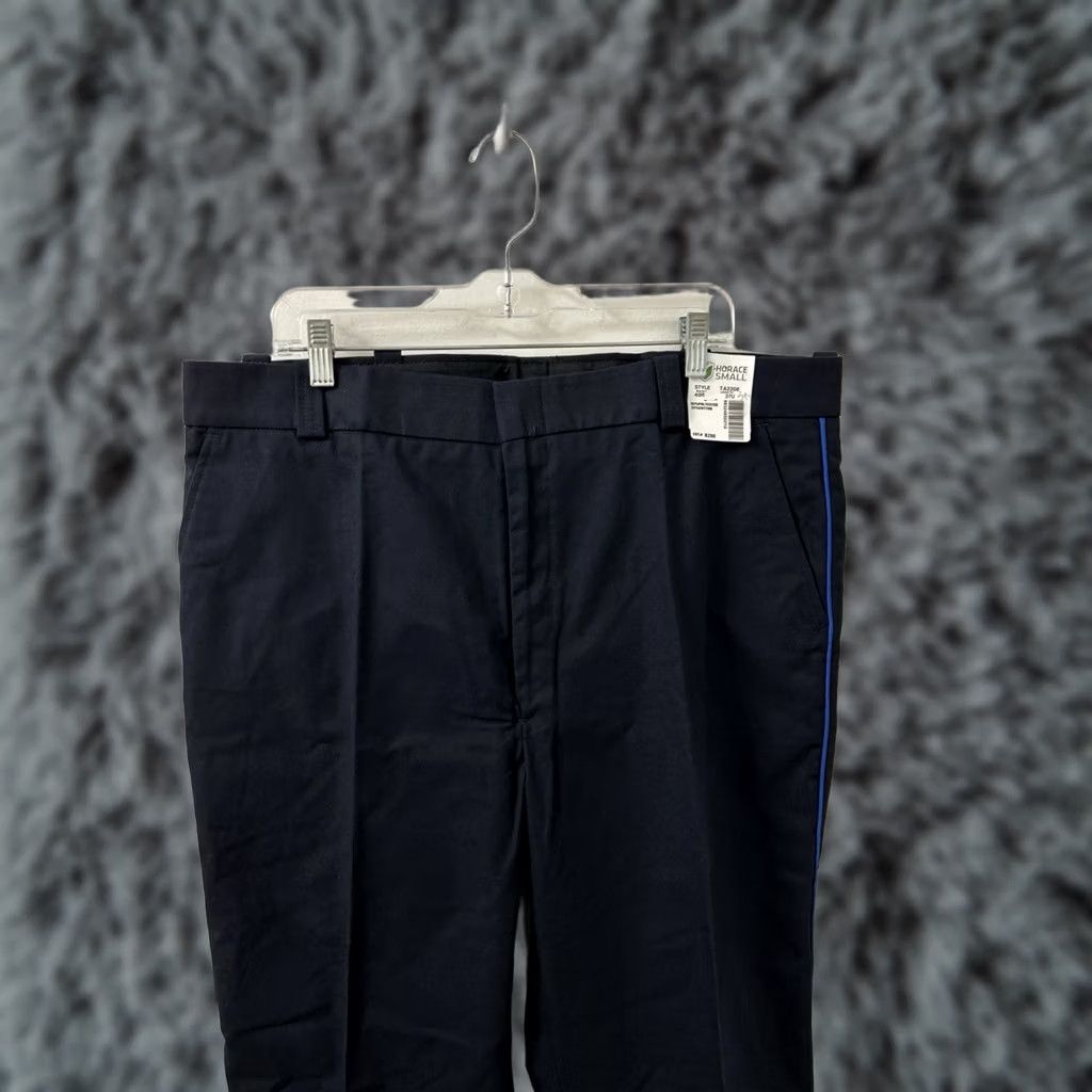 Vintage VINTAGE Horace Small Work Pants Mens 40x31 Navy Blue Polyester Cotton Uniform NWT Navy Mens Pants 40x31 Blue NWT Size US 40 / EU 56 - 1 Thumbnail