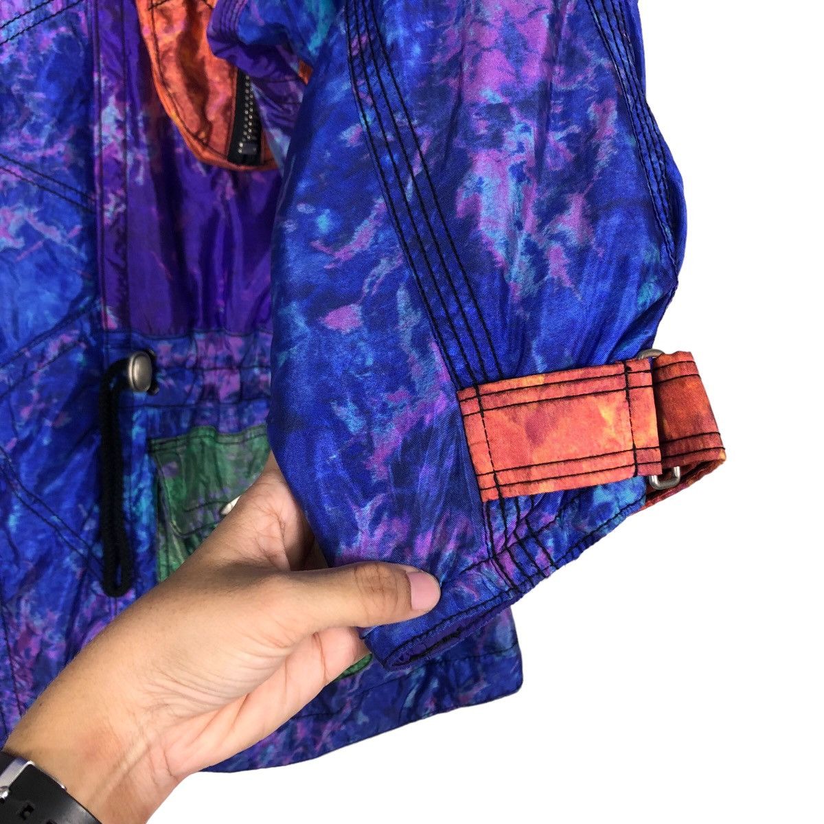 Japanese Brand Vintage Ski Jacket Goldwin Multi Colour Cargo Pocket Winter Size US S / EU 44-46 / 1 - 14 Thumbnail