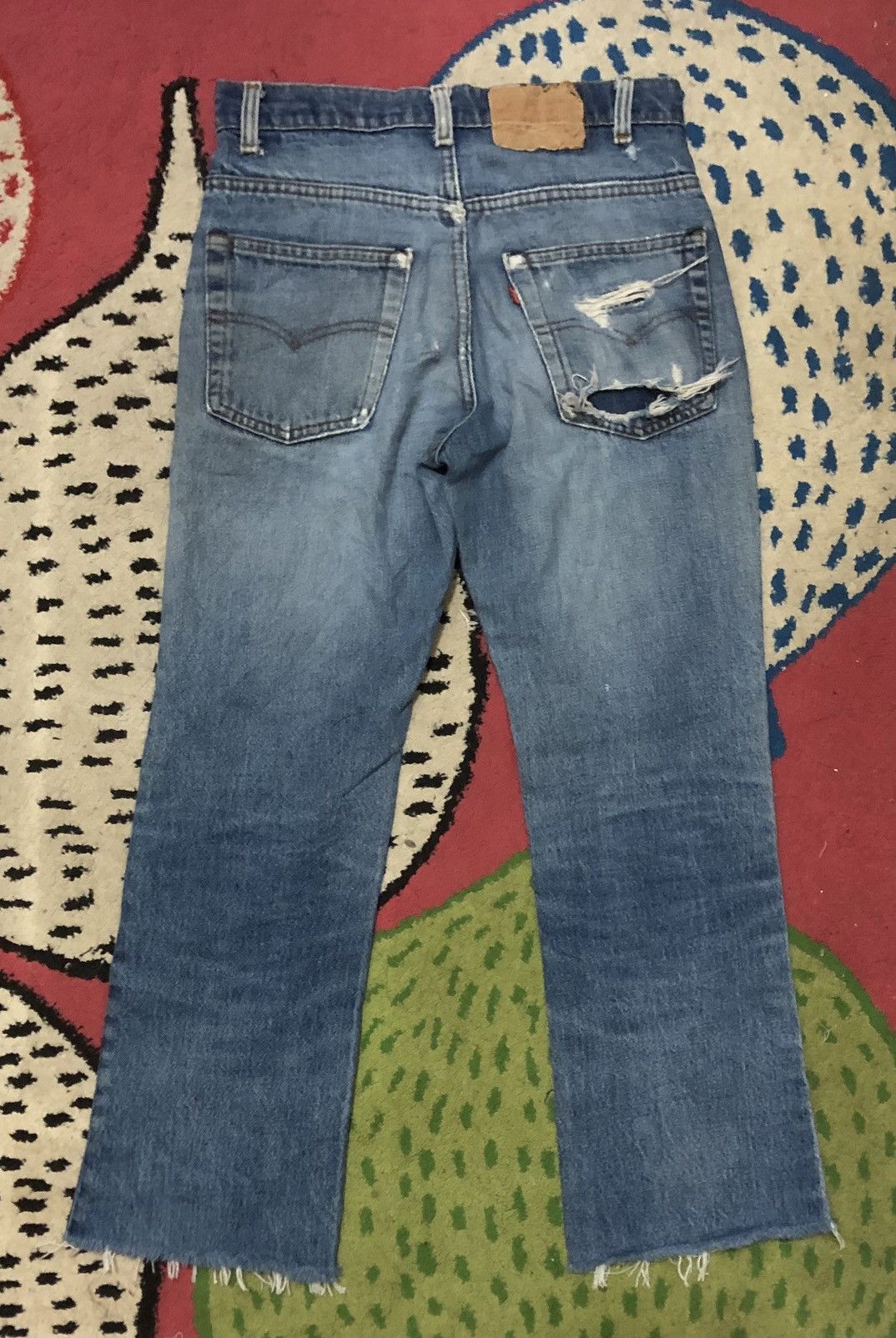 Levi's Vintage 90s Levis Distressed Ripped Zipper jeans Size US 29 - 2 Thumbnail