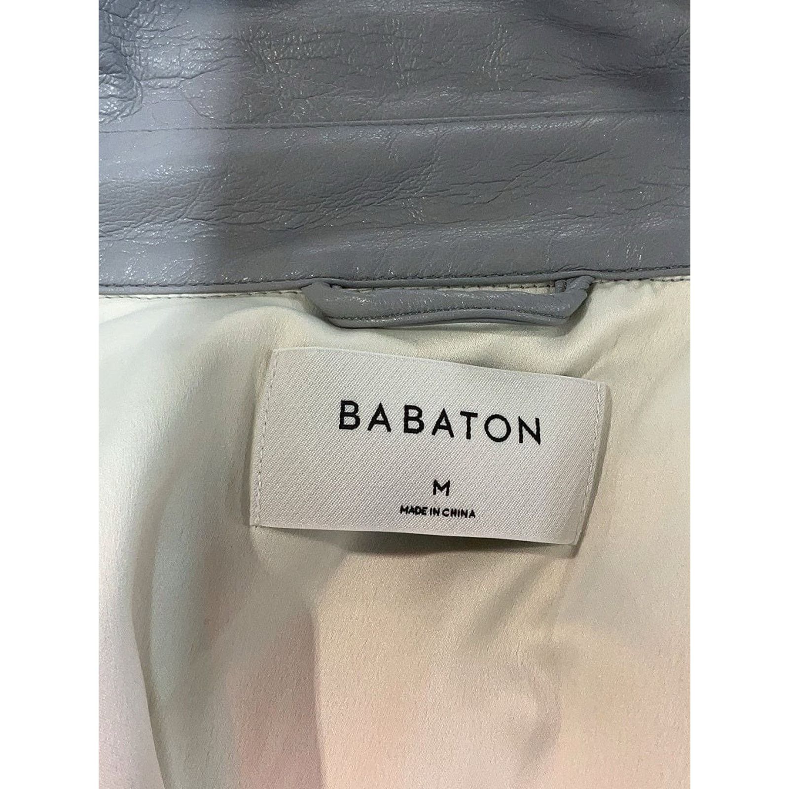 Aritzia ARITZIA Pelli Faux Leather Shirt Jacket Blue Grey M Size M / US 6-8 / IT 42-44 - 3 Thumbnail